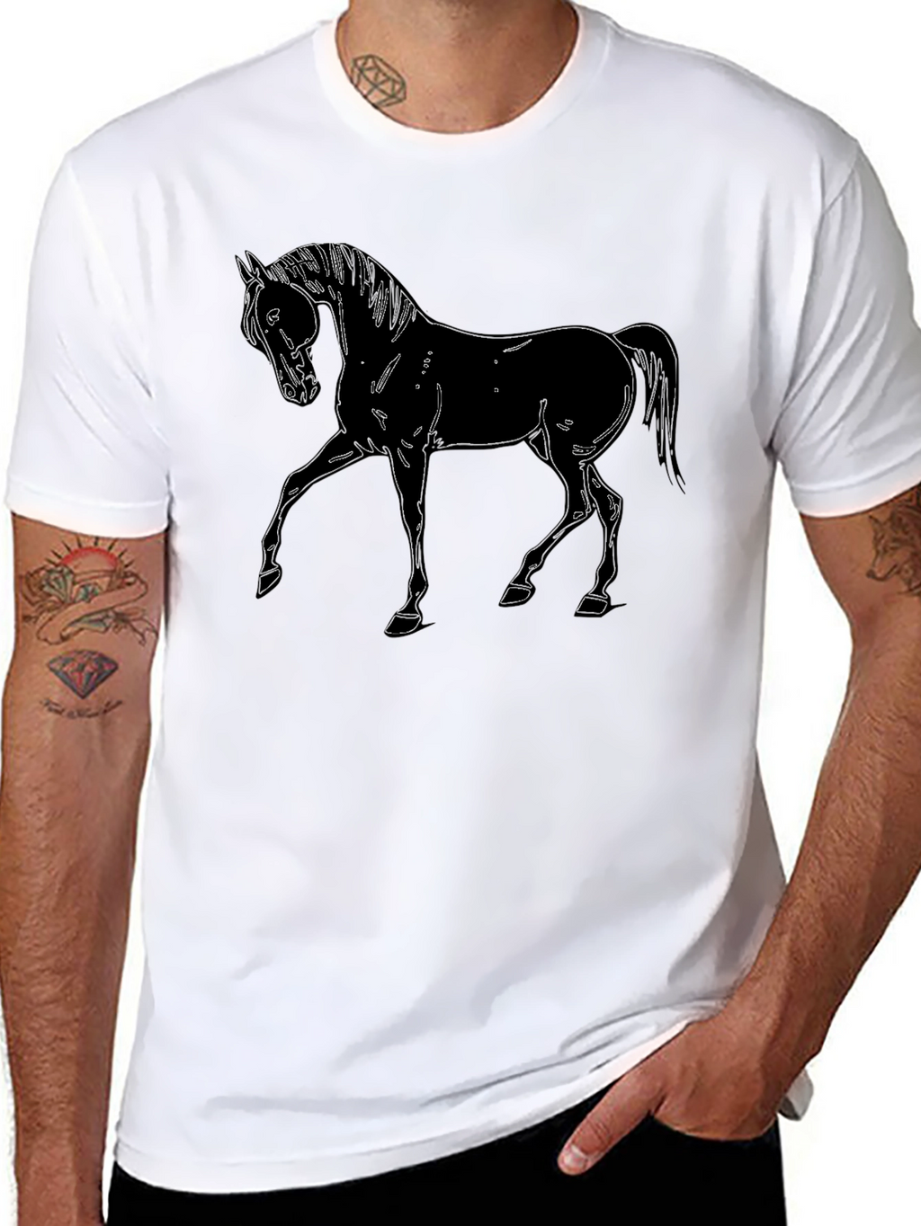 Horse Graphic Black T-Shirt