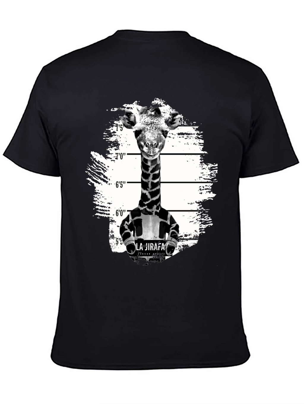 Giraffe Mugshot Graphic T-Shirt - Funny Animal Tee