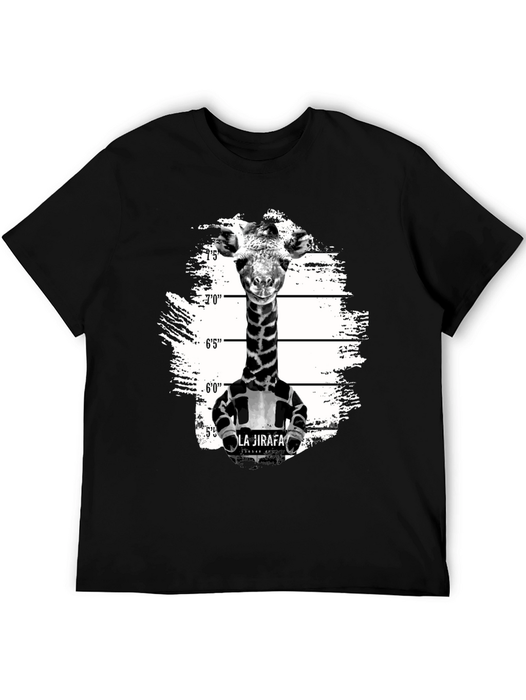 Giraffe Mugshot Graphic T-Shirt - Funny Animal Tee
