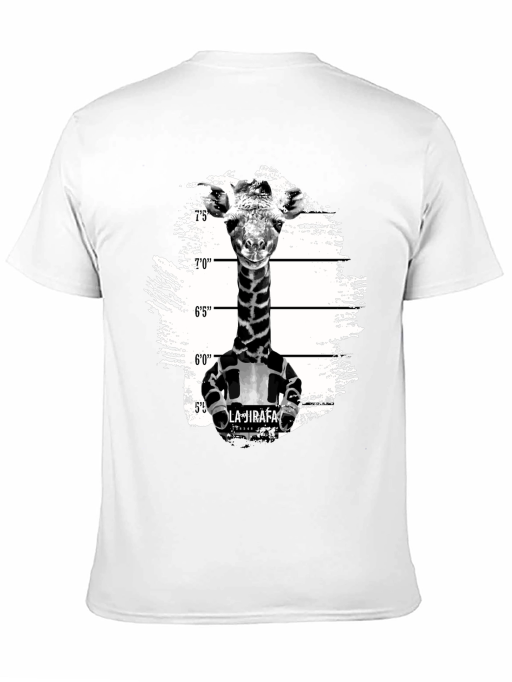Giraffe Mugshot Graphic T-Shirt - Funny Animal Tee