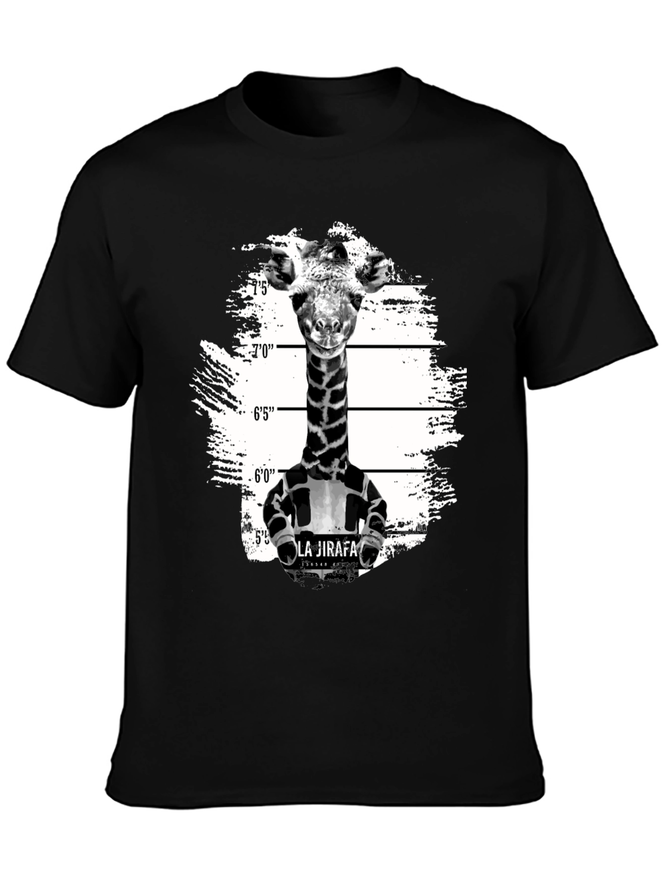 Giraffe Mugshot Graphic T-Shirt - Funny Animal Tee
