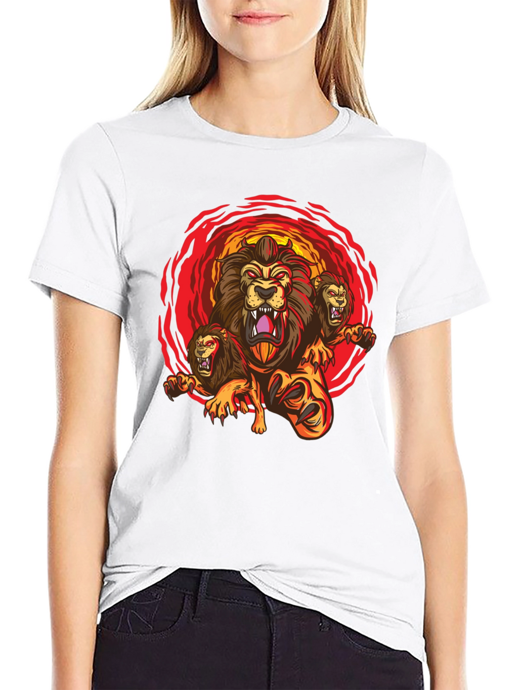 Three-Headed Lion Graphic Tee