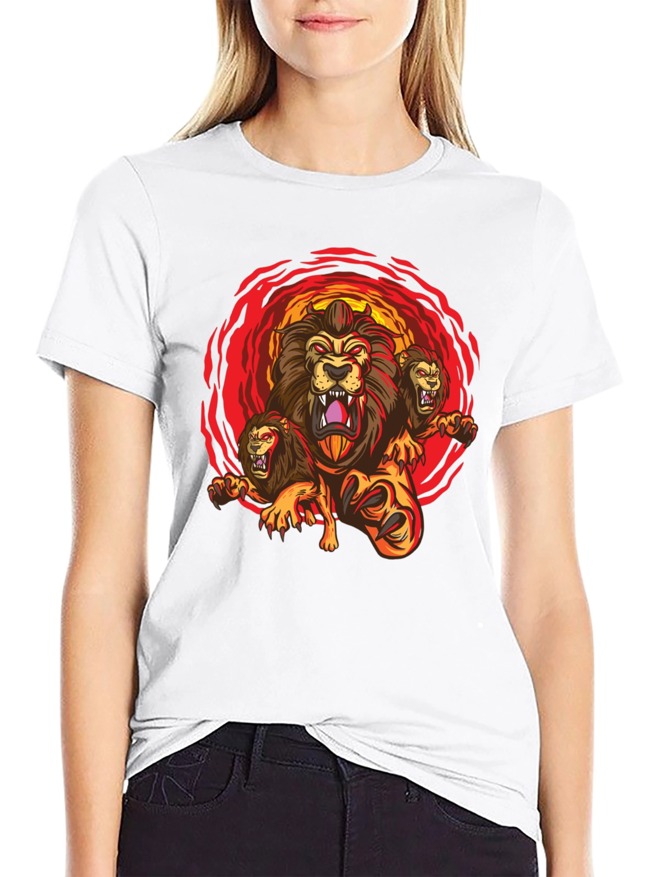 Three-Headed Lion Graphic Tee