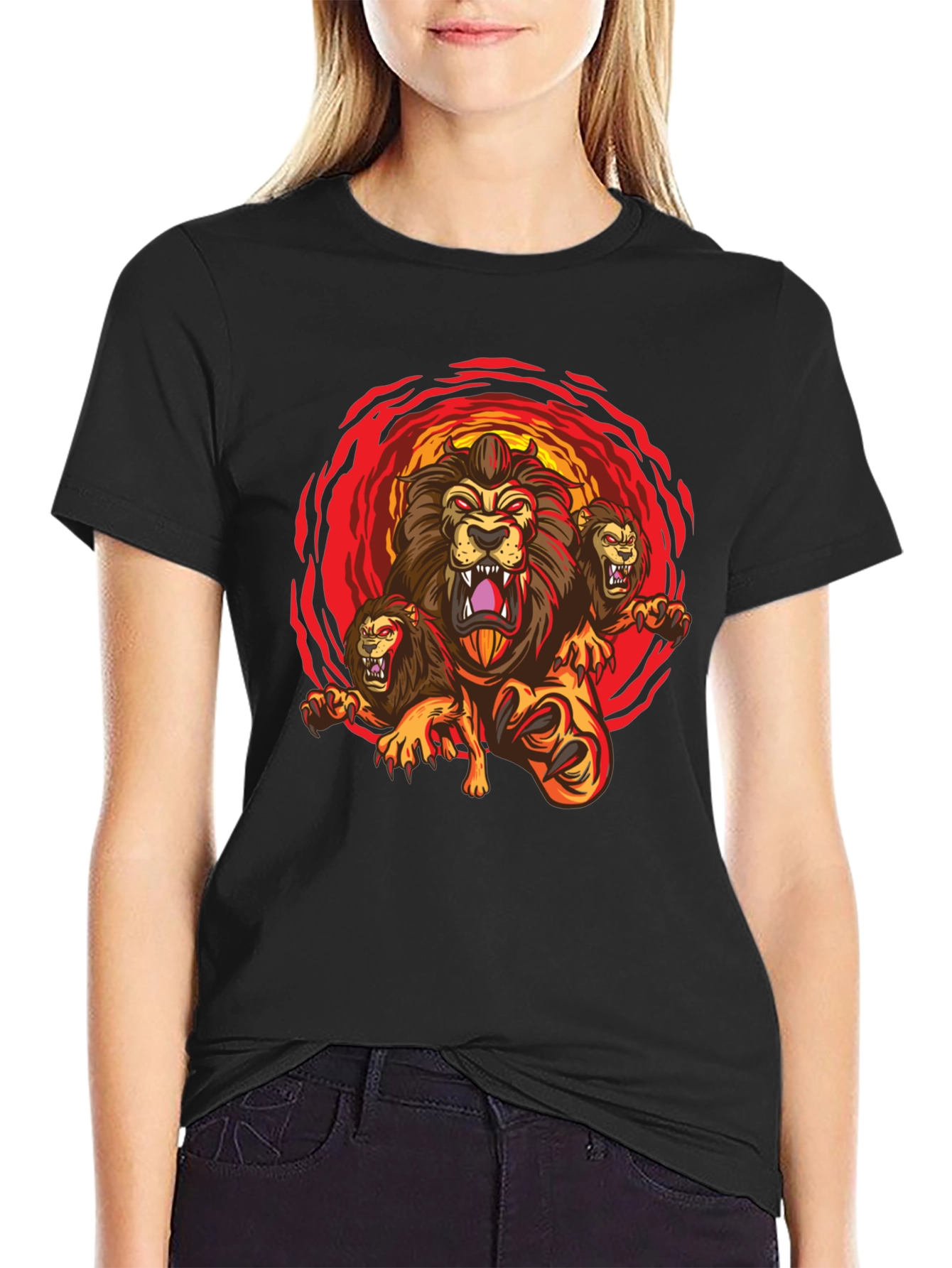 Three-Headed Lion Graphic Tee