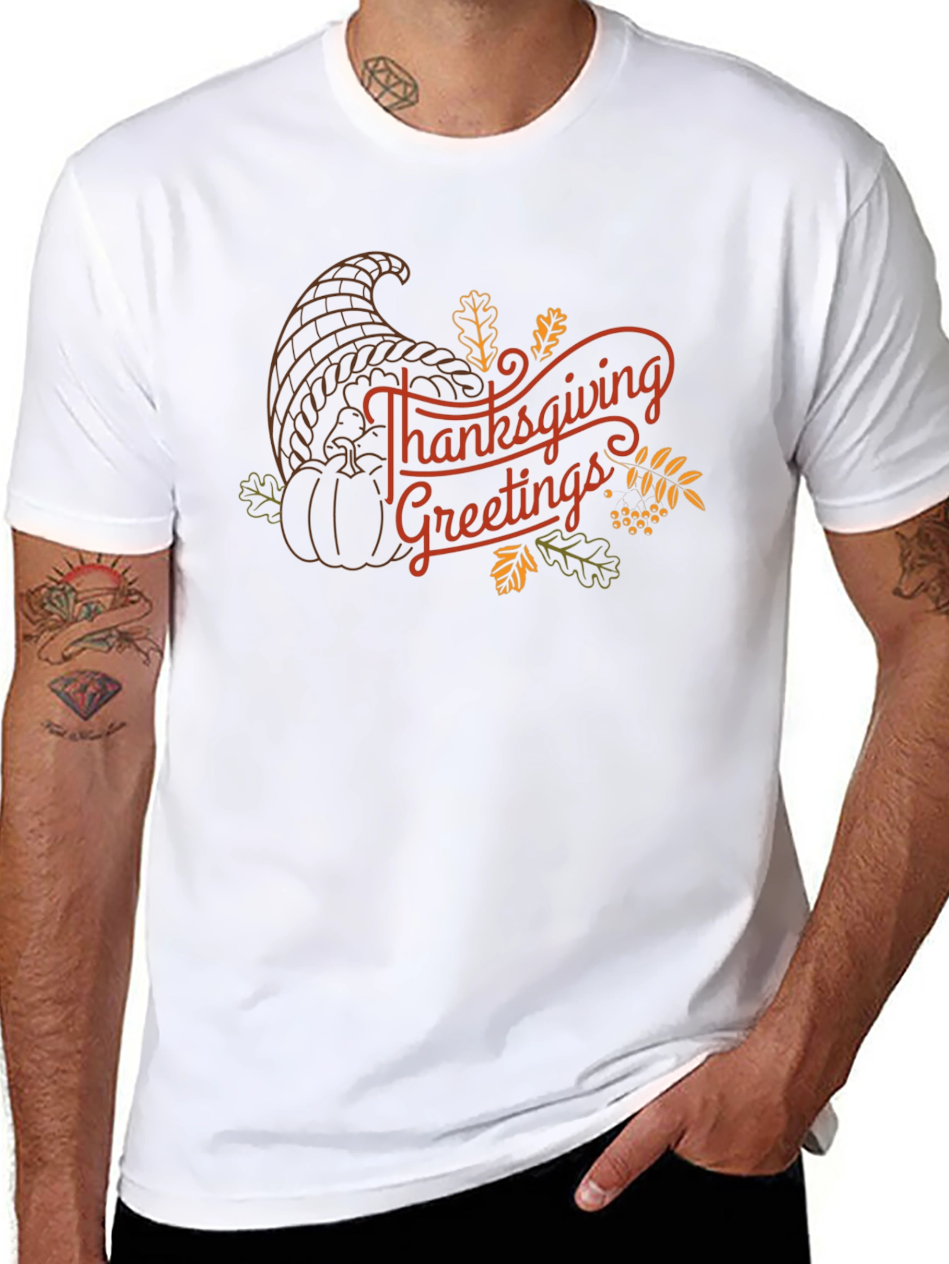 Thanksgiving Greetings Graphic T-Shirt