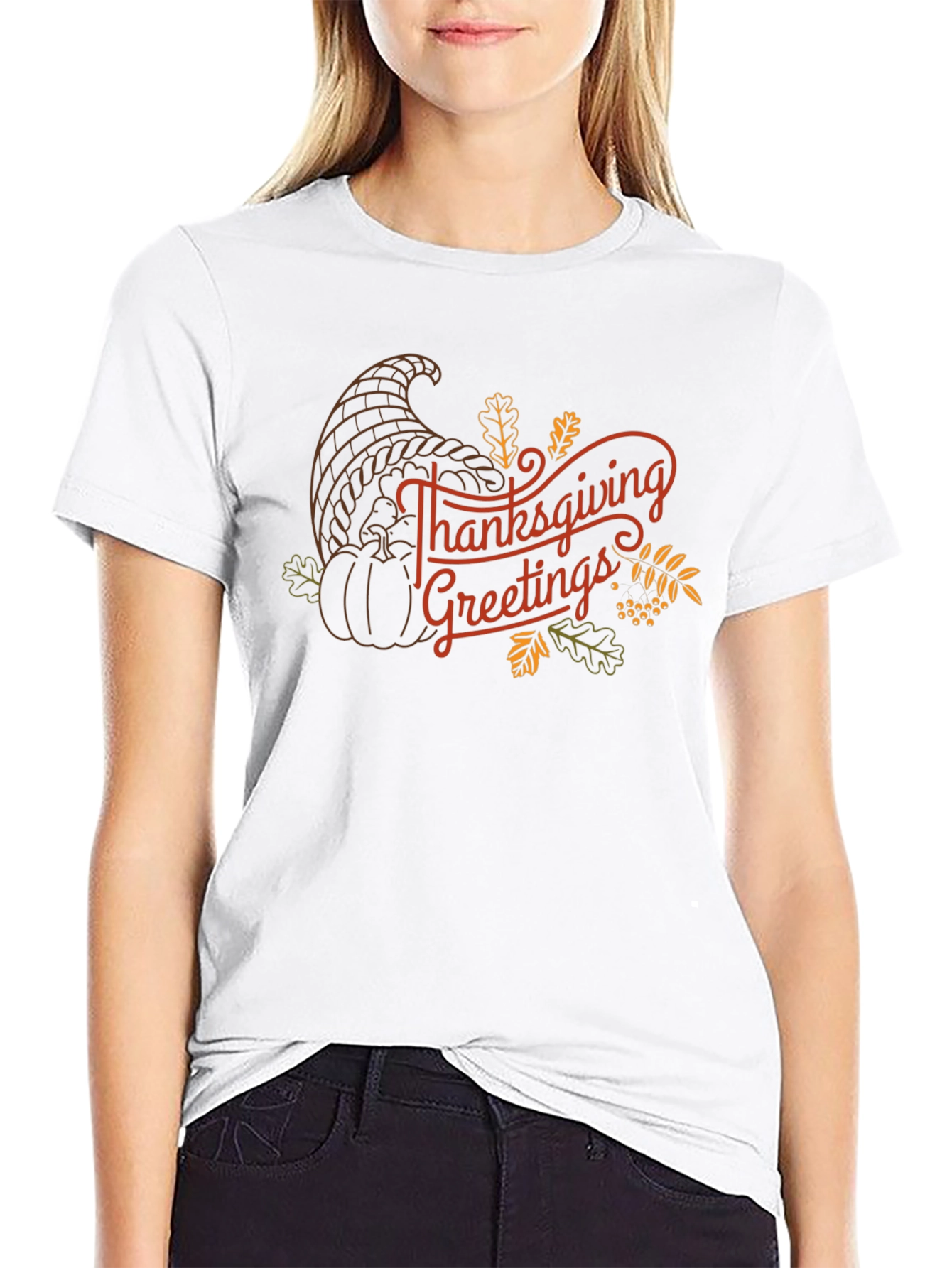 Thanksgiving Greetings Graphic T-Shirt