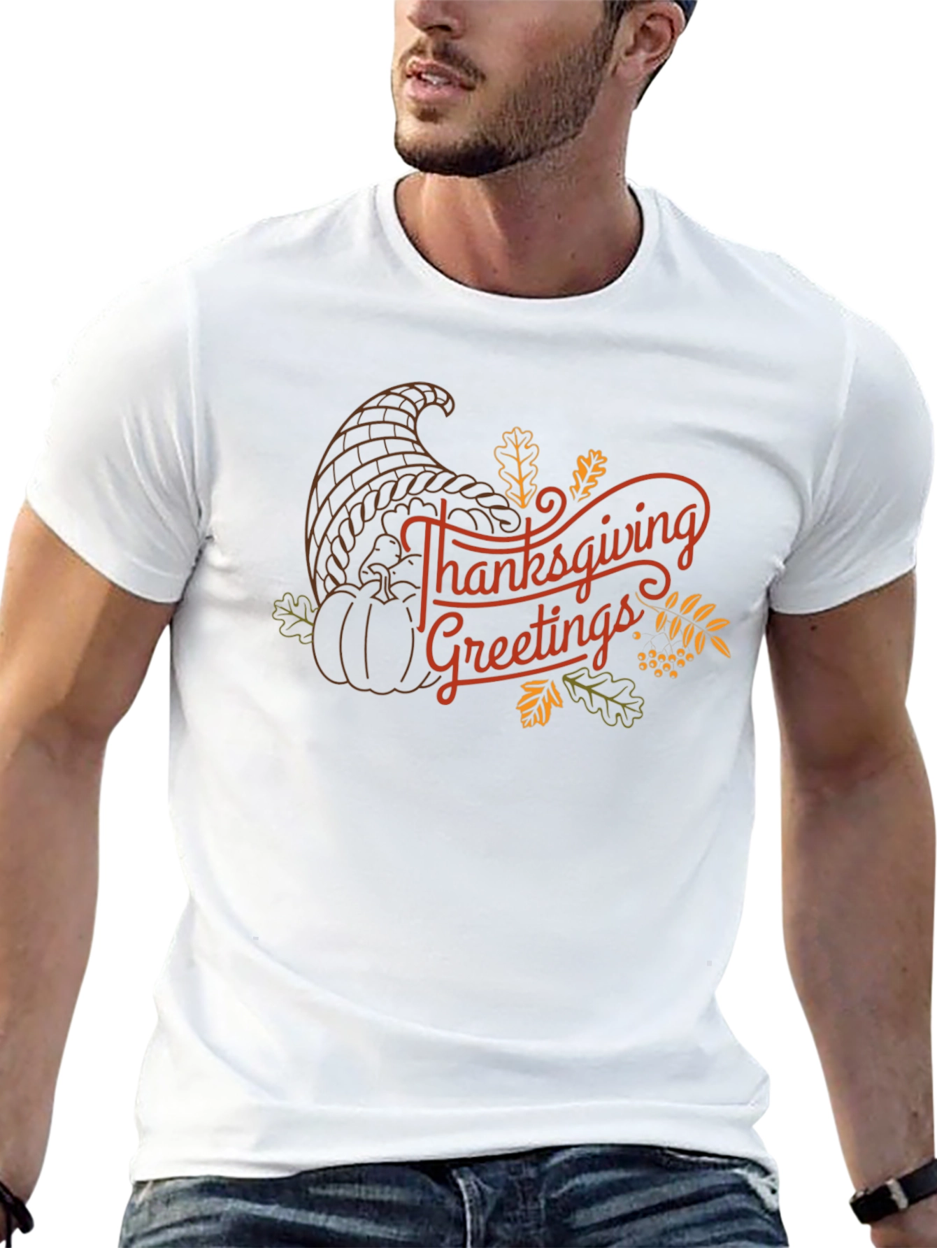 Thanksgiving Greetings Graphic T-Shirt
