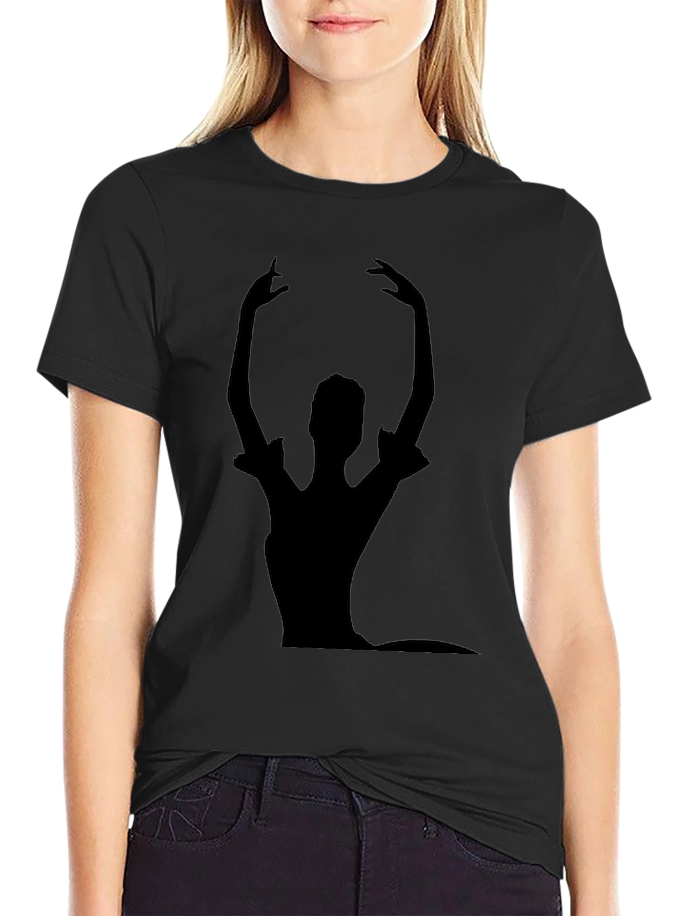 Ballet Dancer Silhouette Graphic T-Shirt