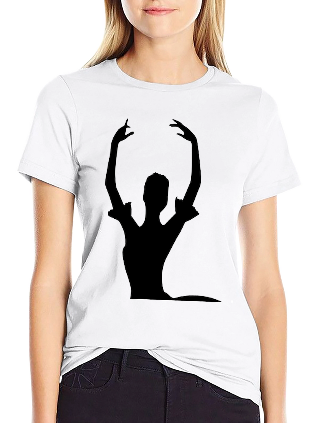 Ballet Dancer Silhouette Graphic T-Shirt
