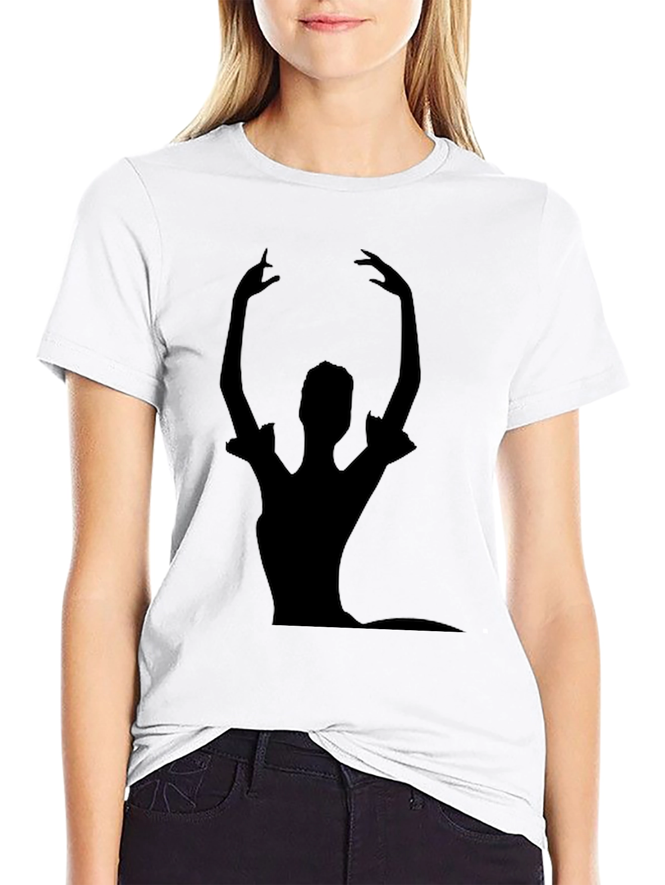 Ballet Dancer Silhouette Graphic T-Shirt