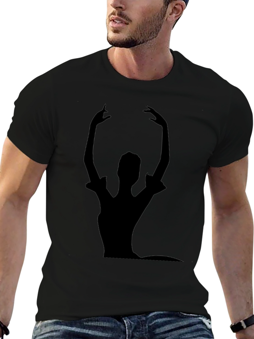 Ballet Dancer Silhouette Graphic T-Shirt