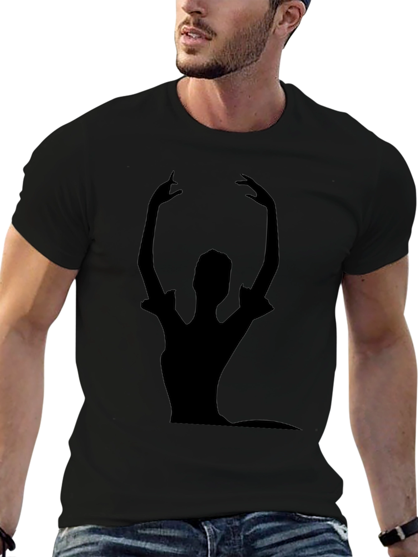 Ballet Dancer Silhouette Graphic T-Shirt