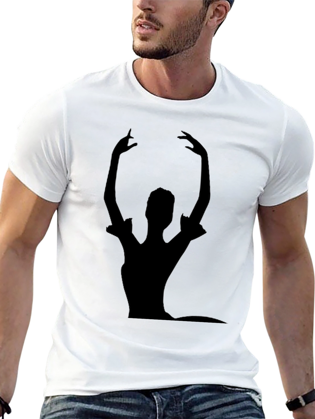 Ballet Dancer Silhouette Graphic T-Shirt