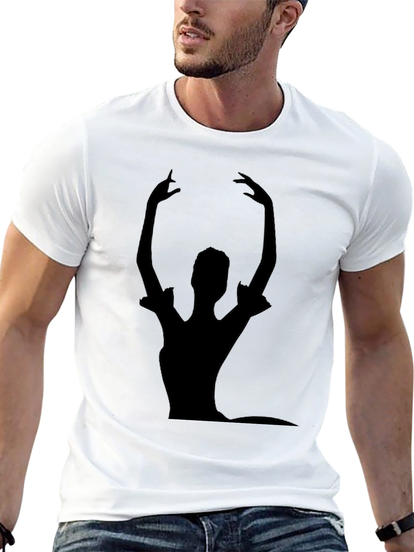 Ballet Dancer Silhouette Graphic T-Shirt