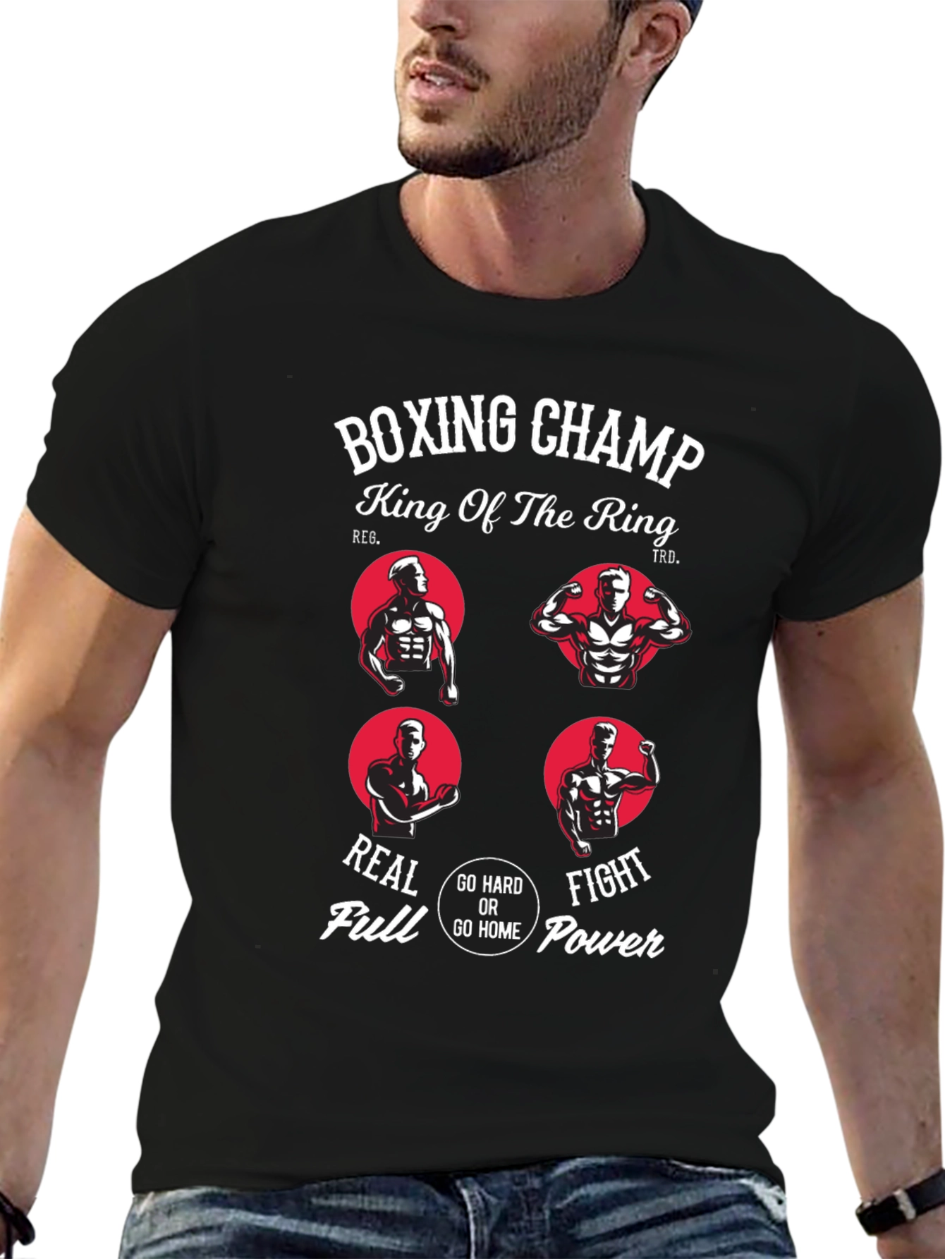 Boxing Champ Graphic Tee - King of the Ring T-Shirt