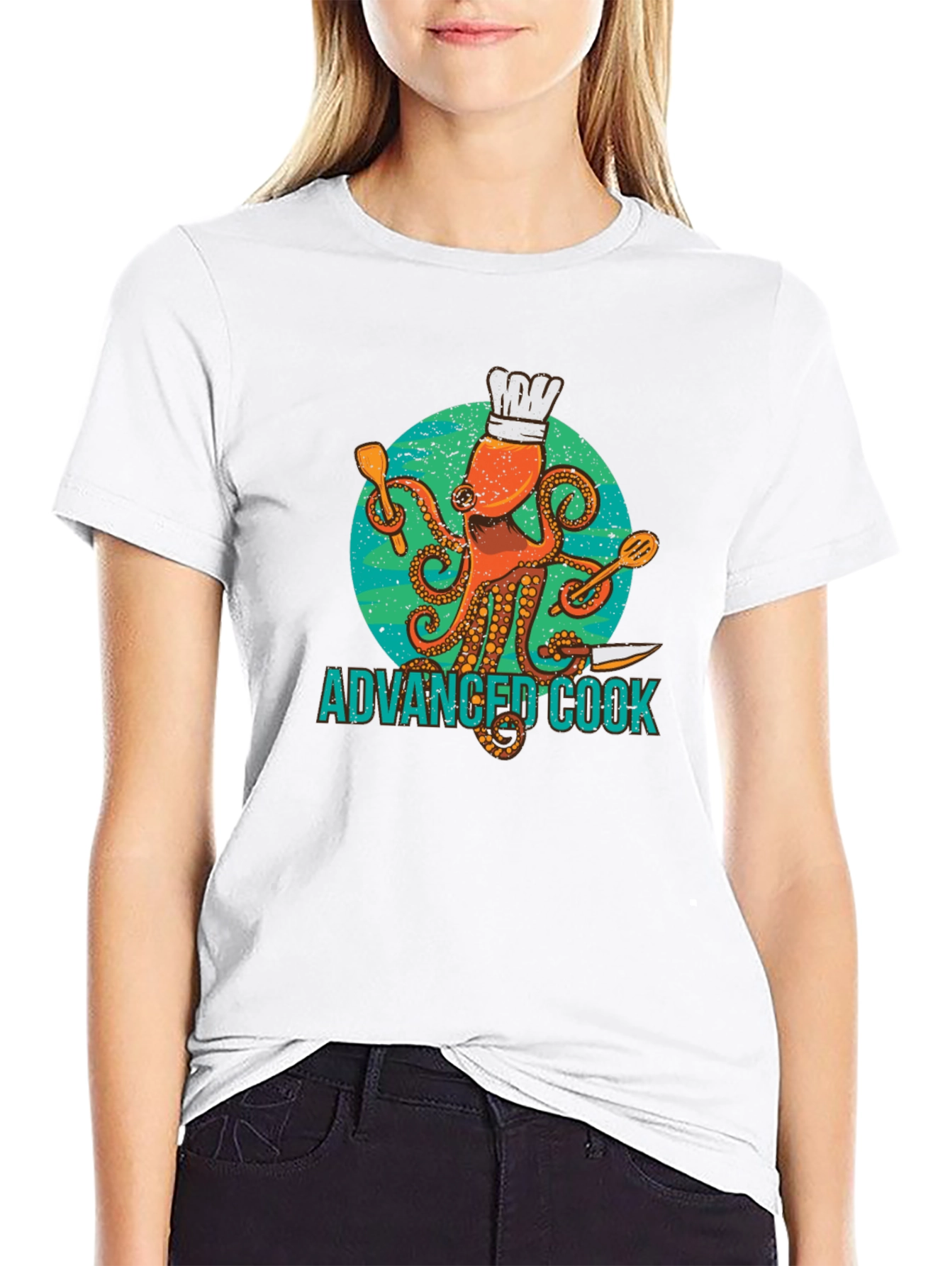Advanced Cook Octopus Chef Graphic T-Shirt