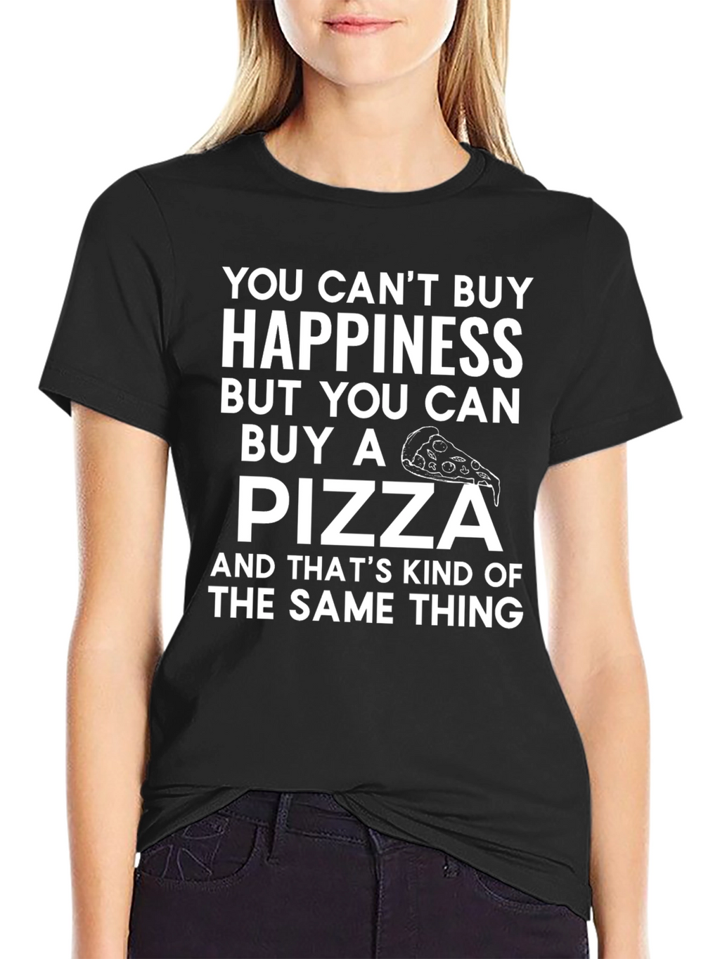 Pizza & Happiness Graphic Tee - Funny Foodie T-Shirt
