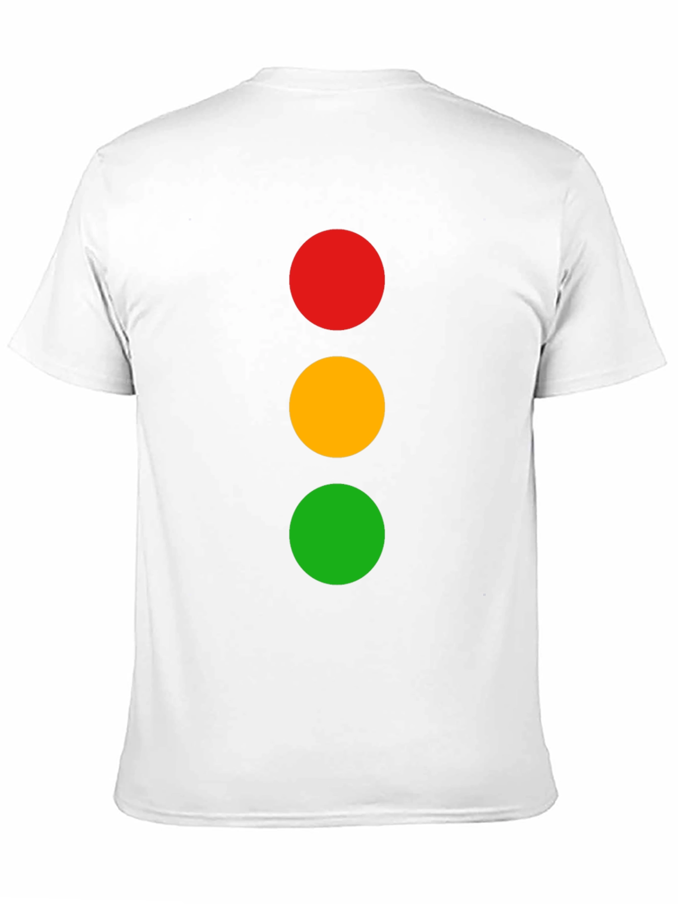 Traffic Light T-Shirt - Black Cotton Crew Neck Tee