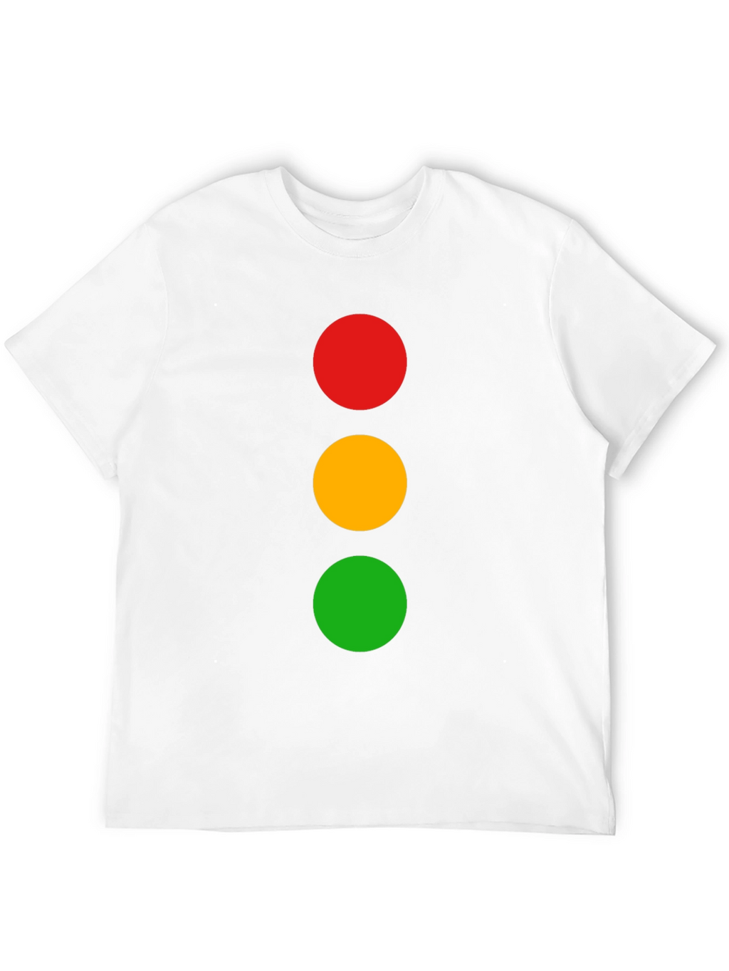 Traffic Light T-Shirt - Black Cotton Crew Neck Tee
