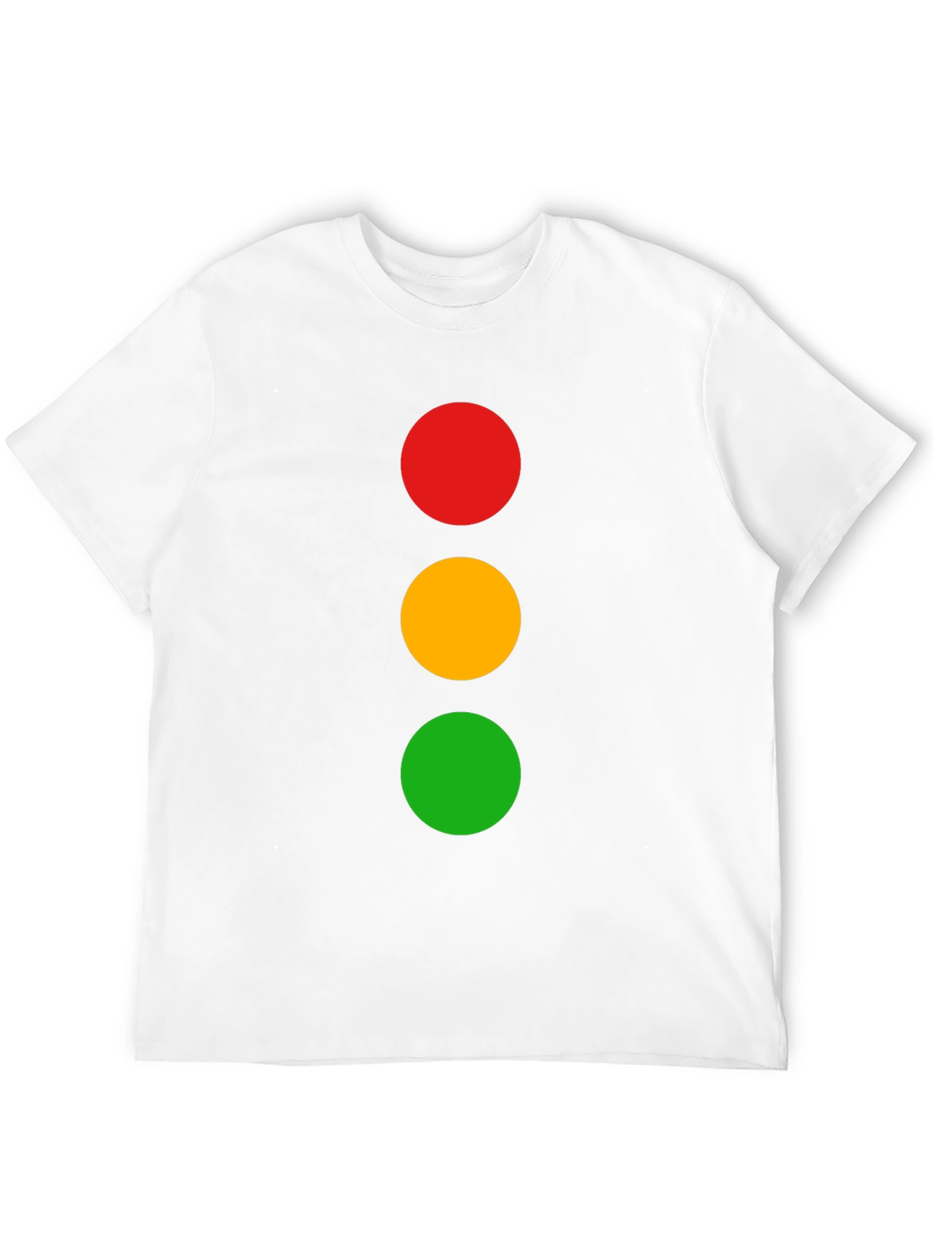 Traffic Light T-Shirt - Black Cotton Crew Neck Tee