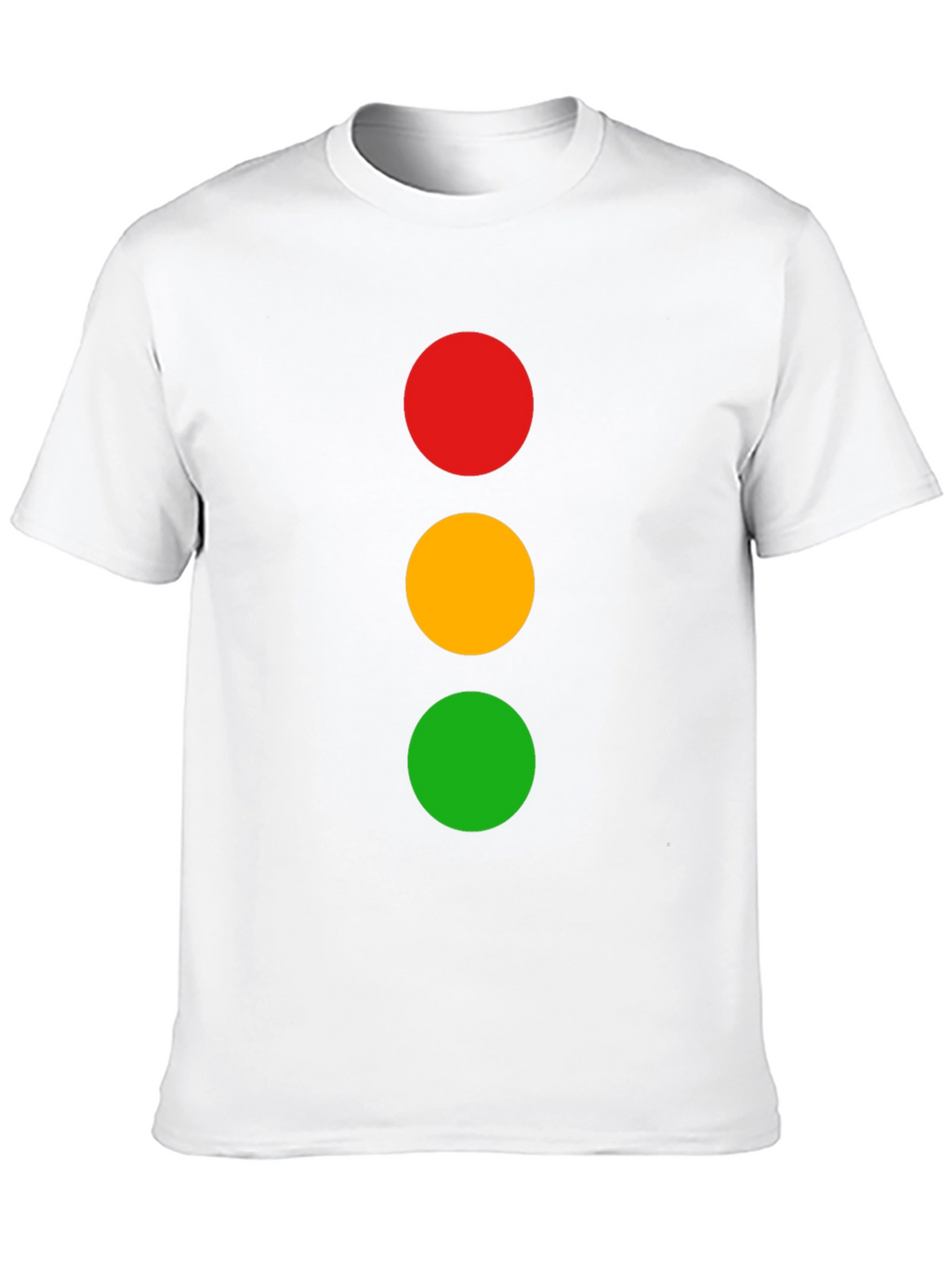 Traffic Light T-Shirt - Black Cotton Crew Neck Tee