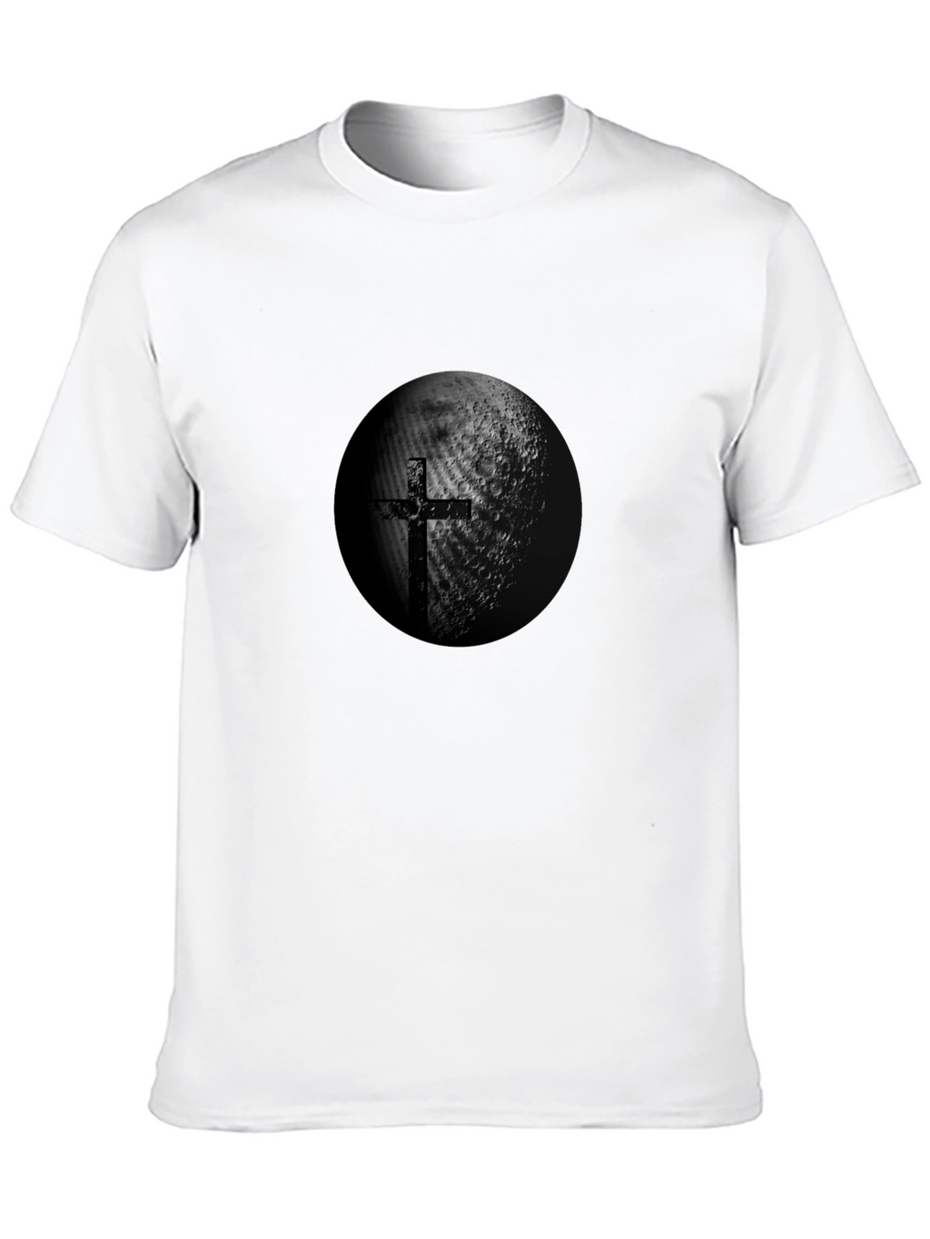 Cross & Moon Graphic Black T-Shirt
