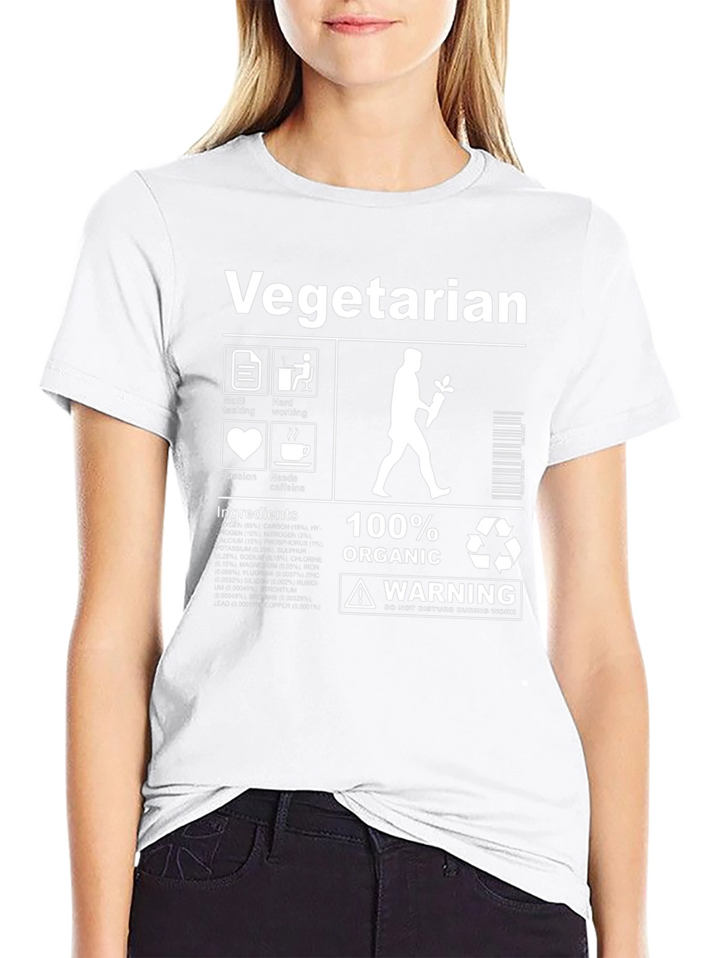 Vegetarian Ingredients Black T-Shirt