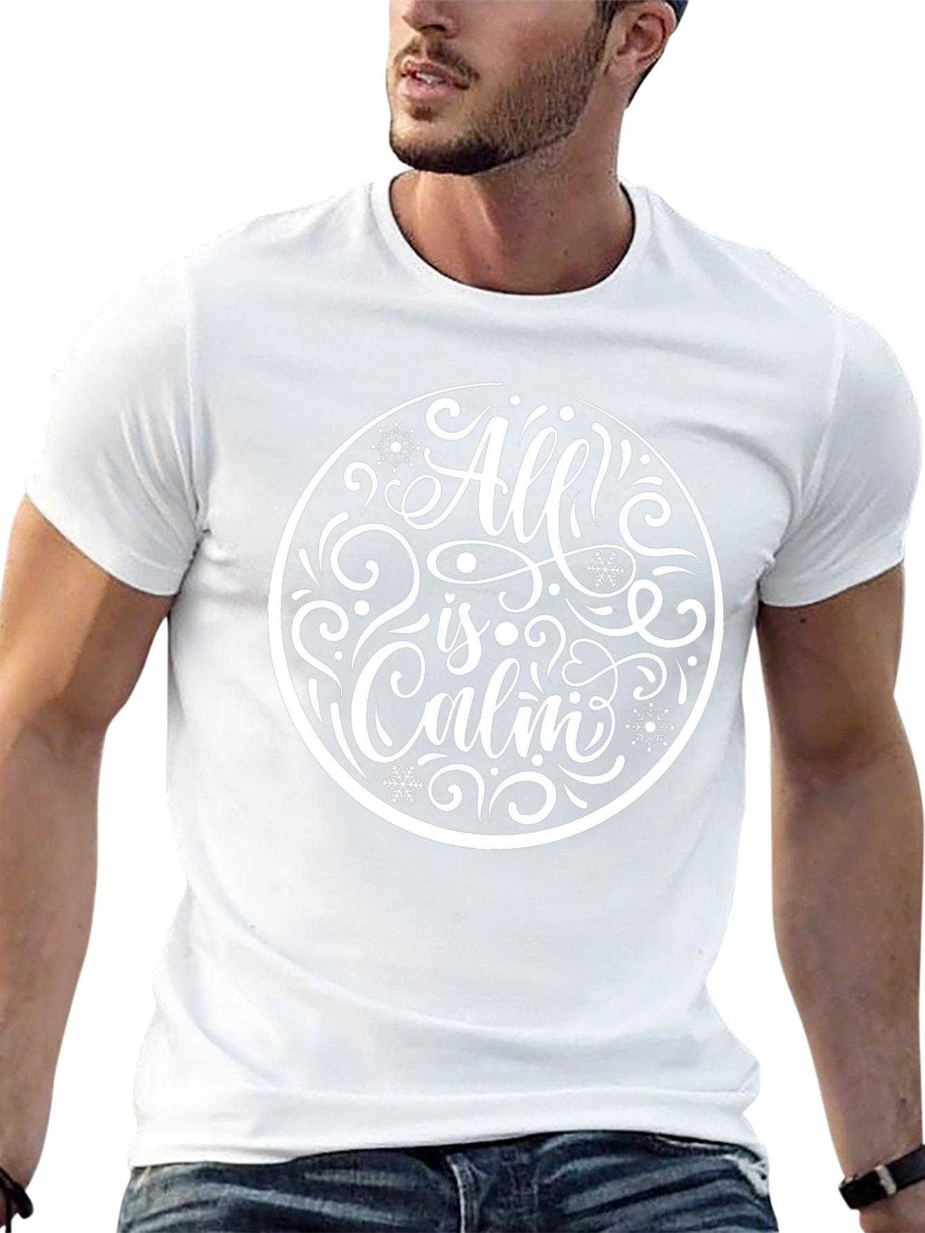 All is Calm Holiday T-Shirt - Black