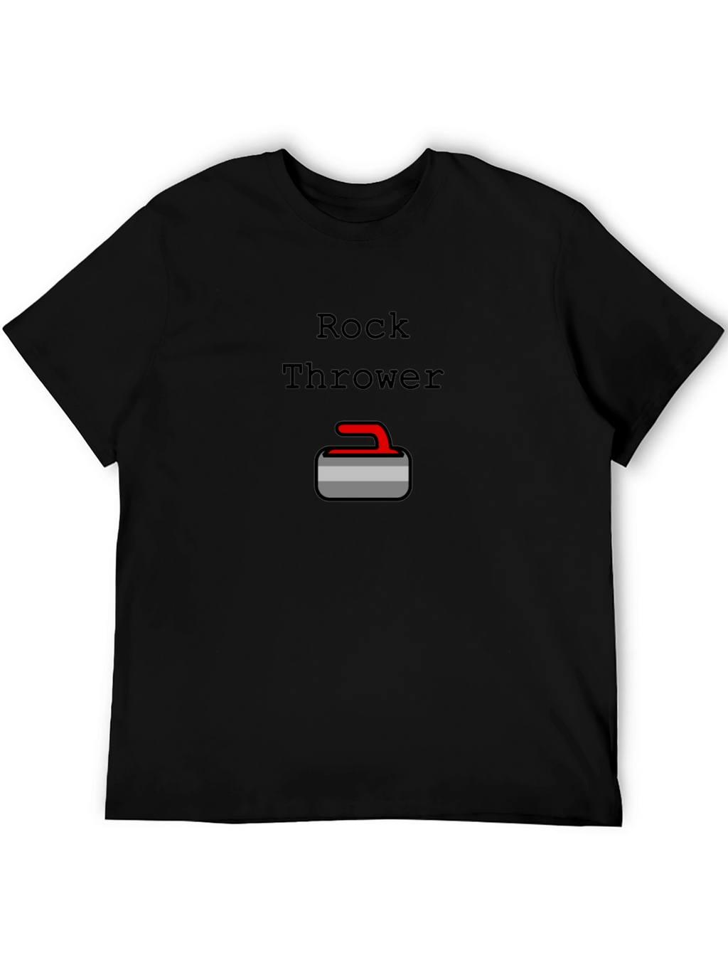 Rock Thrower Curling T-Shirt - Black