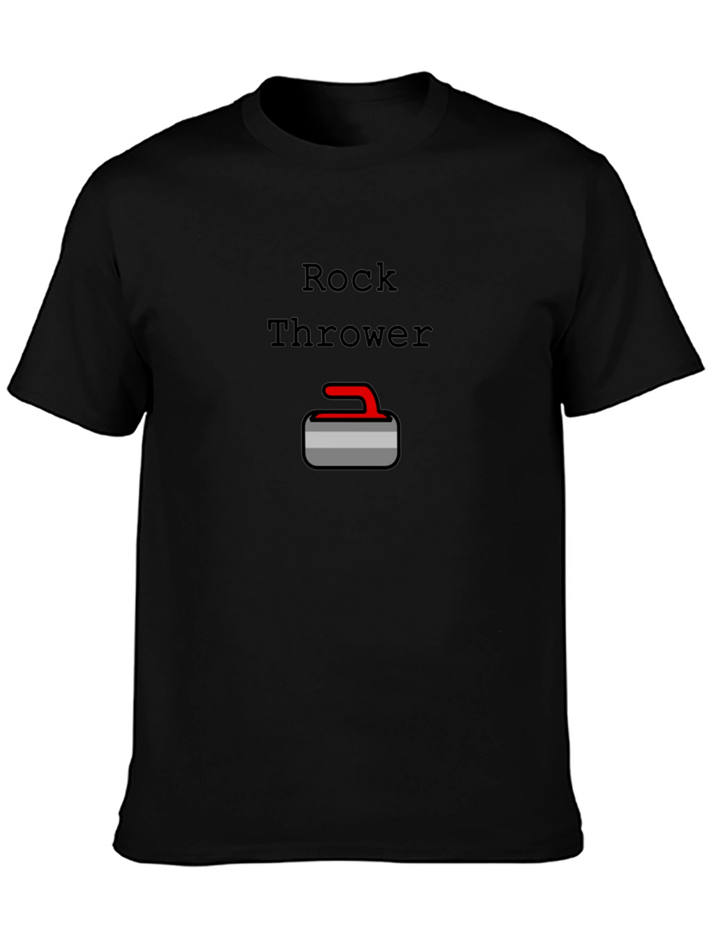 Rock Thrower Curling T-Shirt - Black