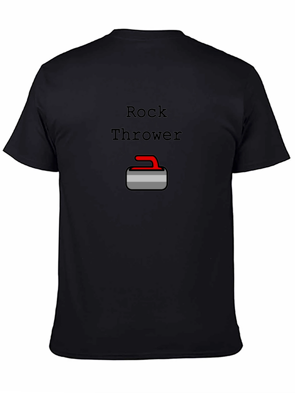 Rock Thrower Curling T-Shirt - Black