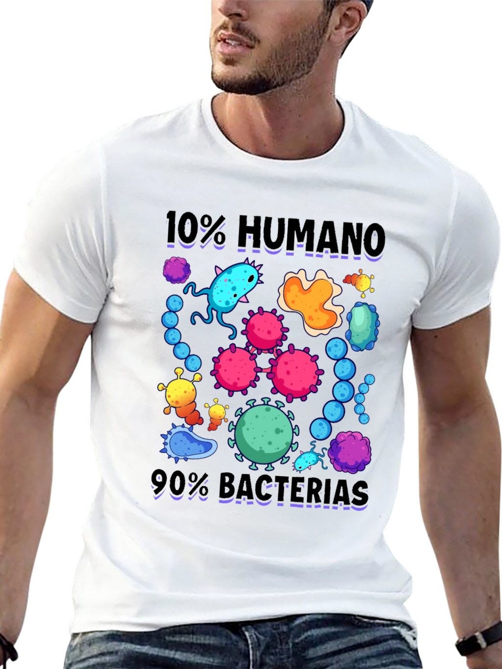 10% Human 90% Bacteria Graphic T-Shirt