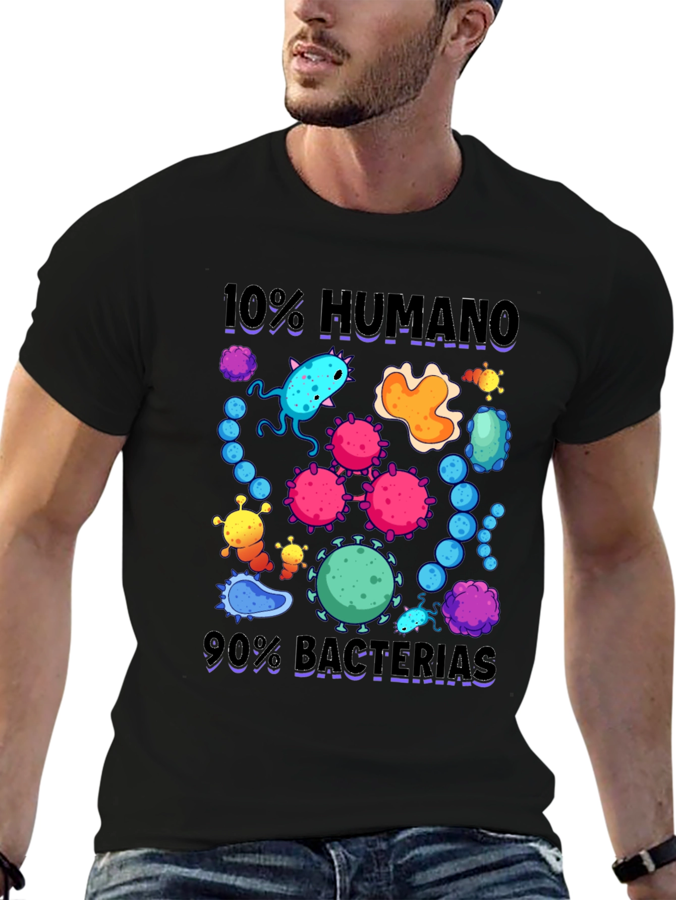 10% Human 90% Bacteria Graphic T-Shirt