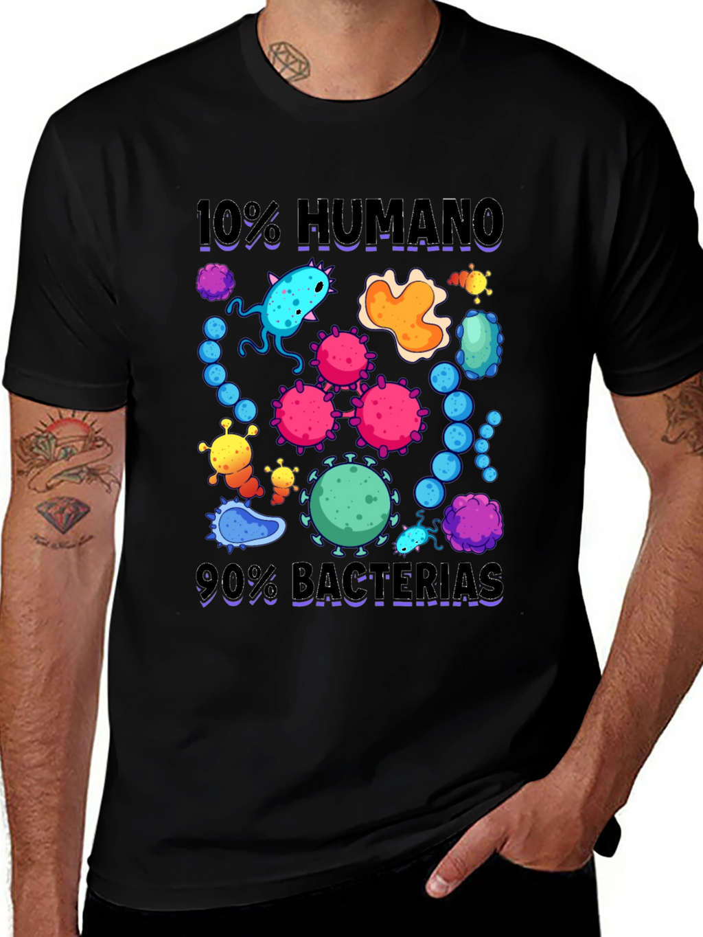 10% Human 90% Bacteria Graphic T-Shirt
