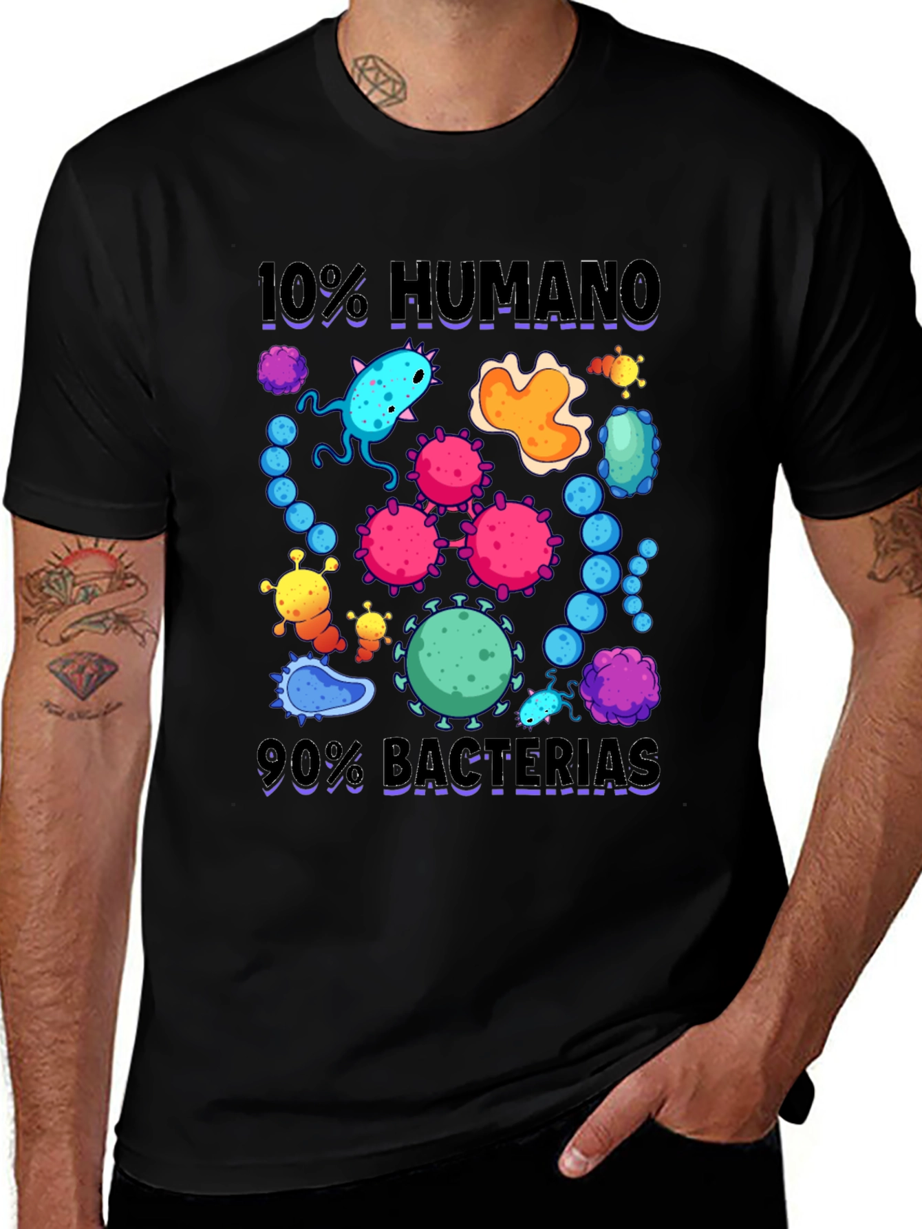 10% Human 90% Bacteria Graphic T-Shirt