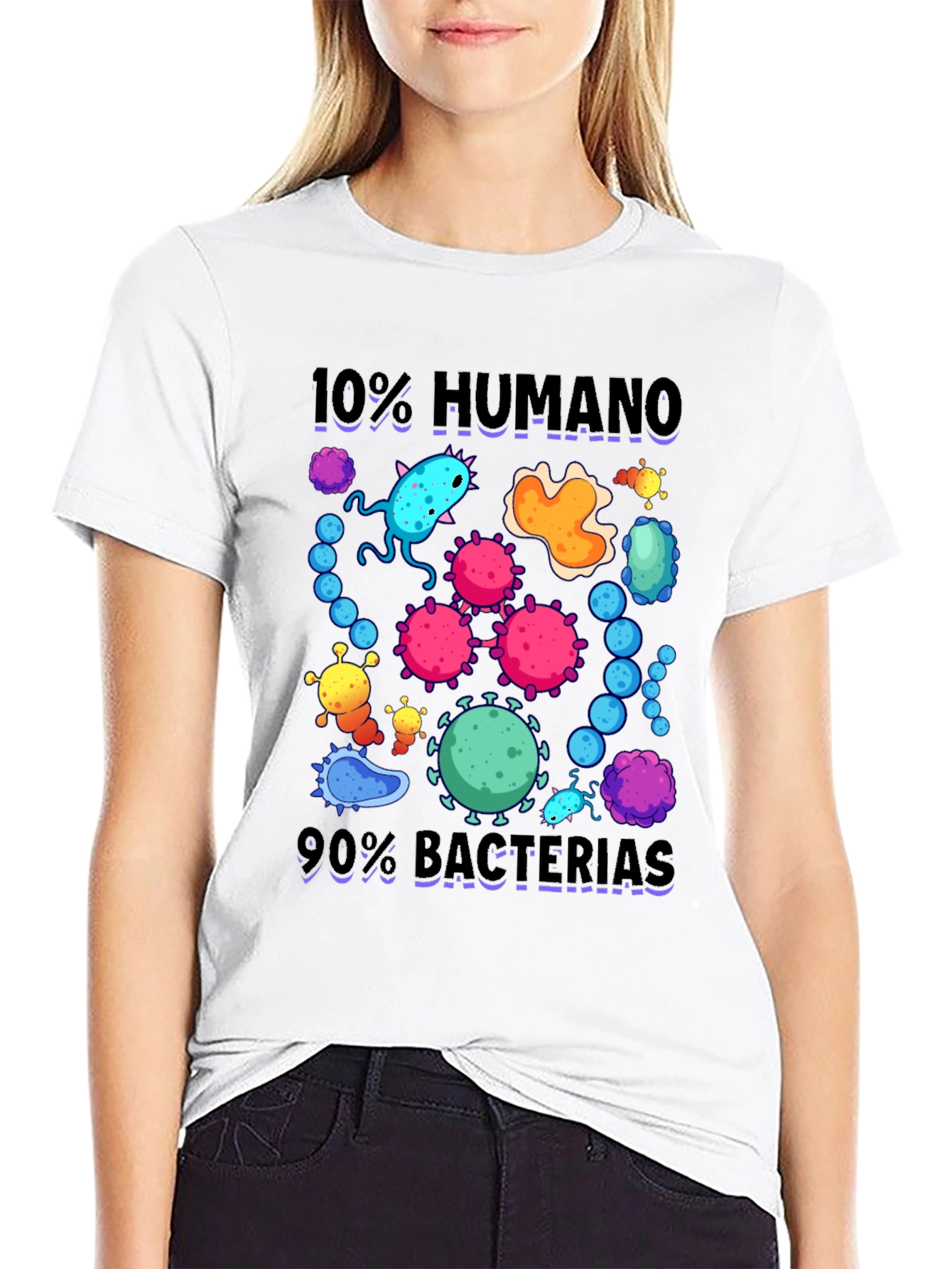 10% Human 90% Bacteria Graphic T-Shirt