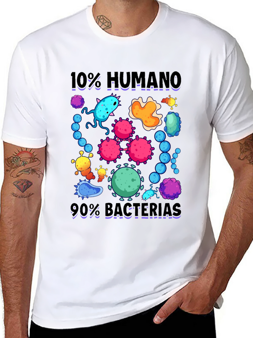 10% Human 90% Bacteria Graphic T-Shirt