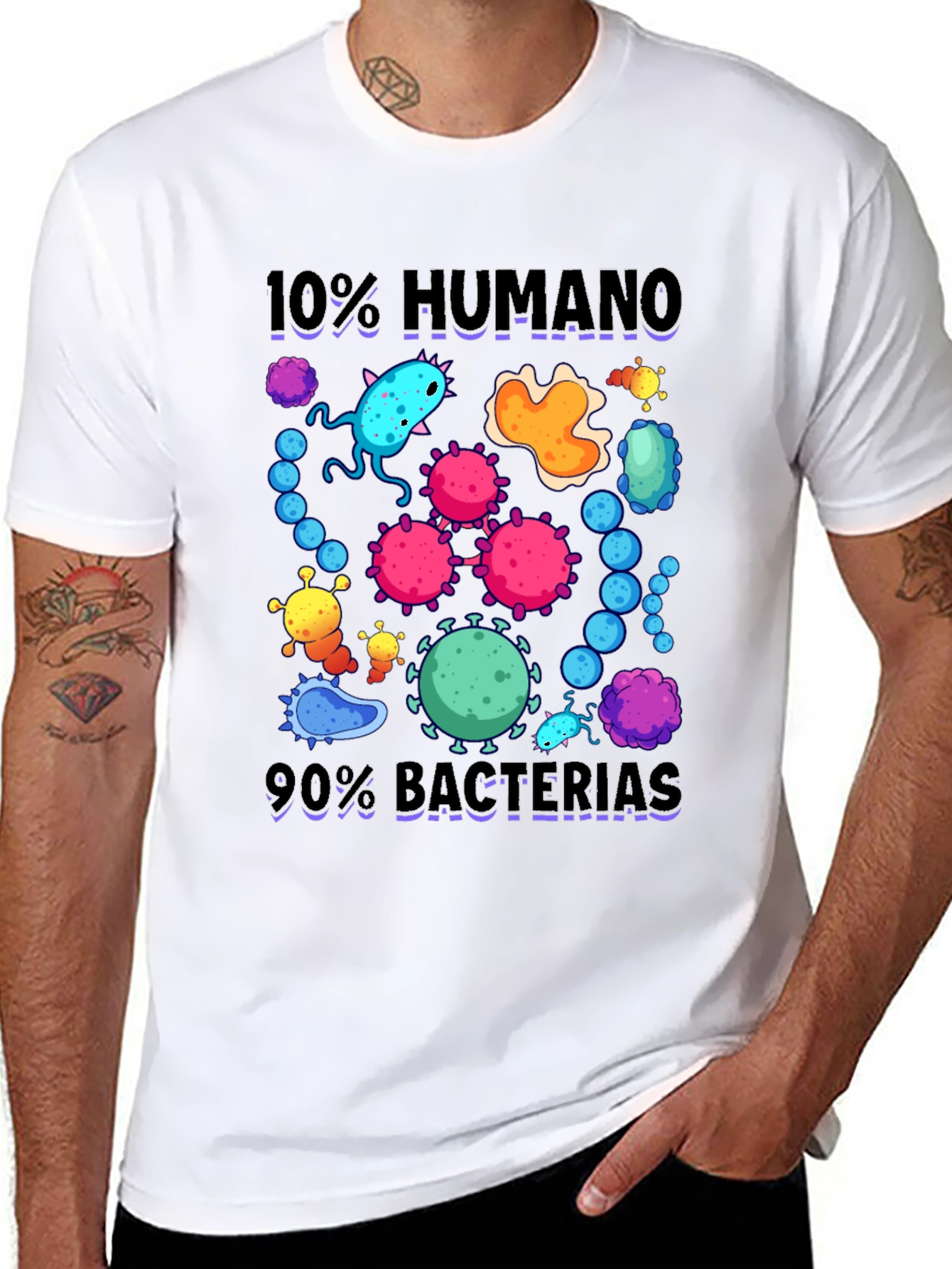 10% Human 90% Bacteria Graphic T-Shirt