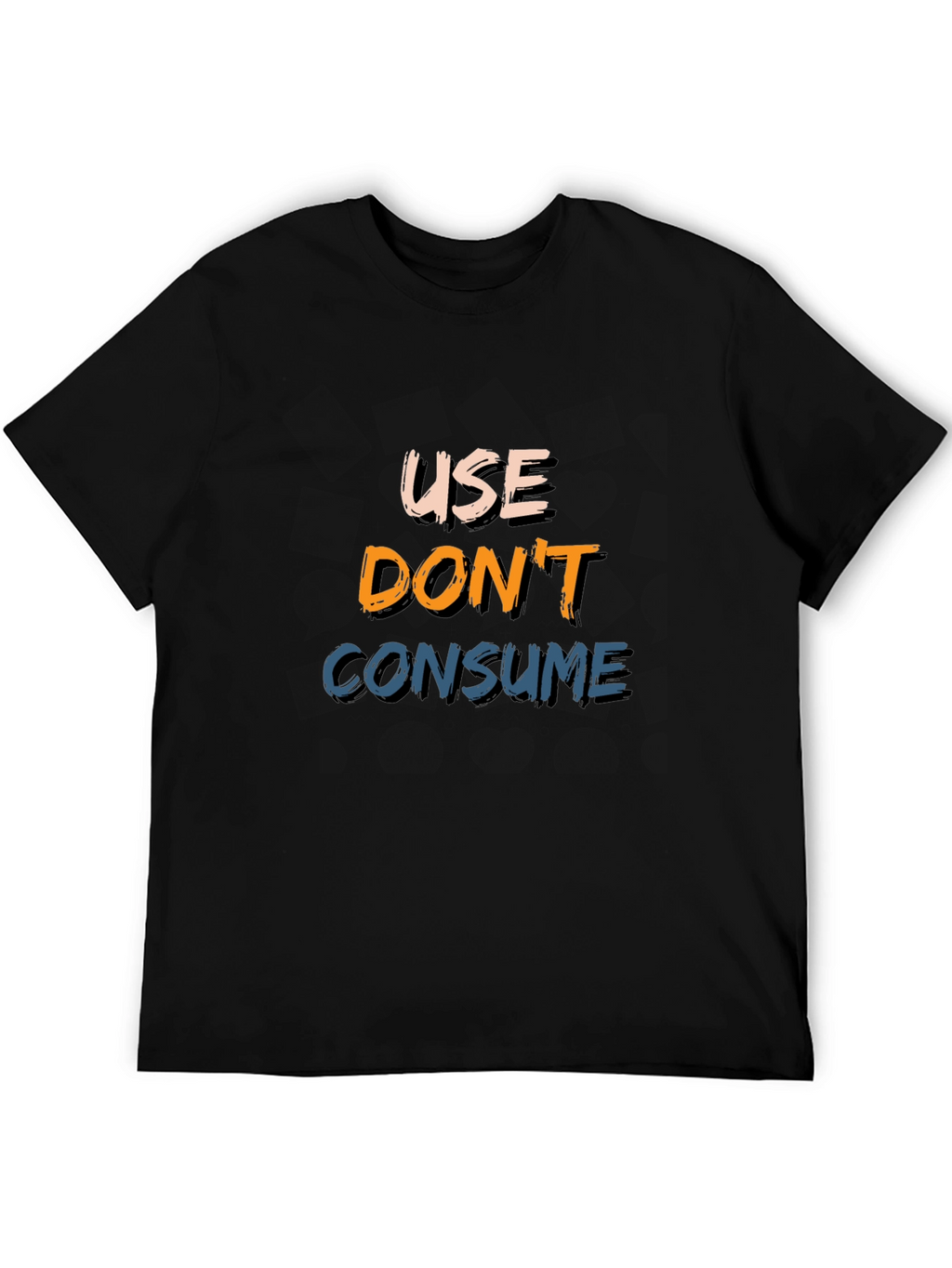 Use Dont Consume Black Graphic Tee
