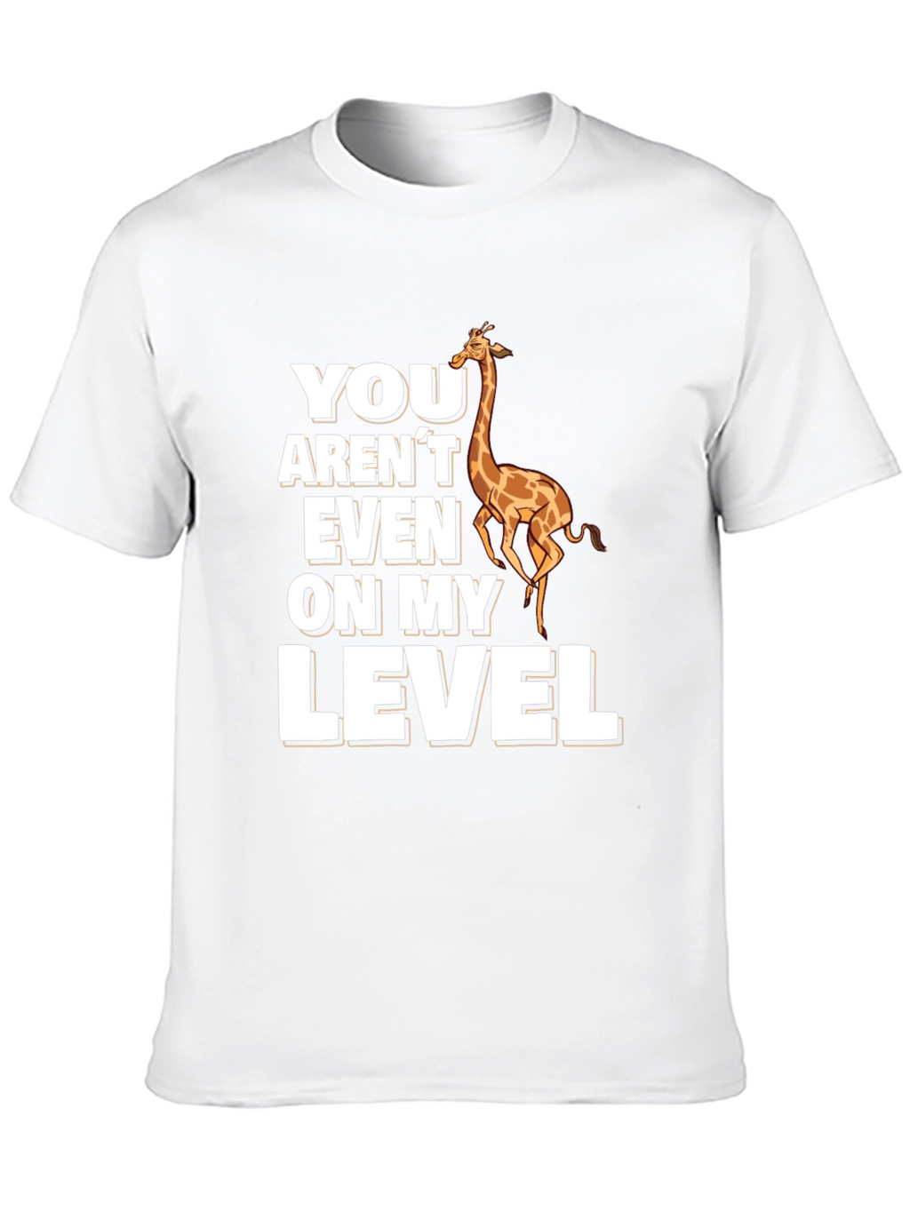 Giraffe Level T-Shirt - Funny Animal Pun Tee