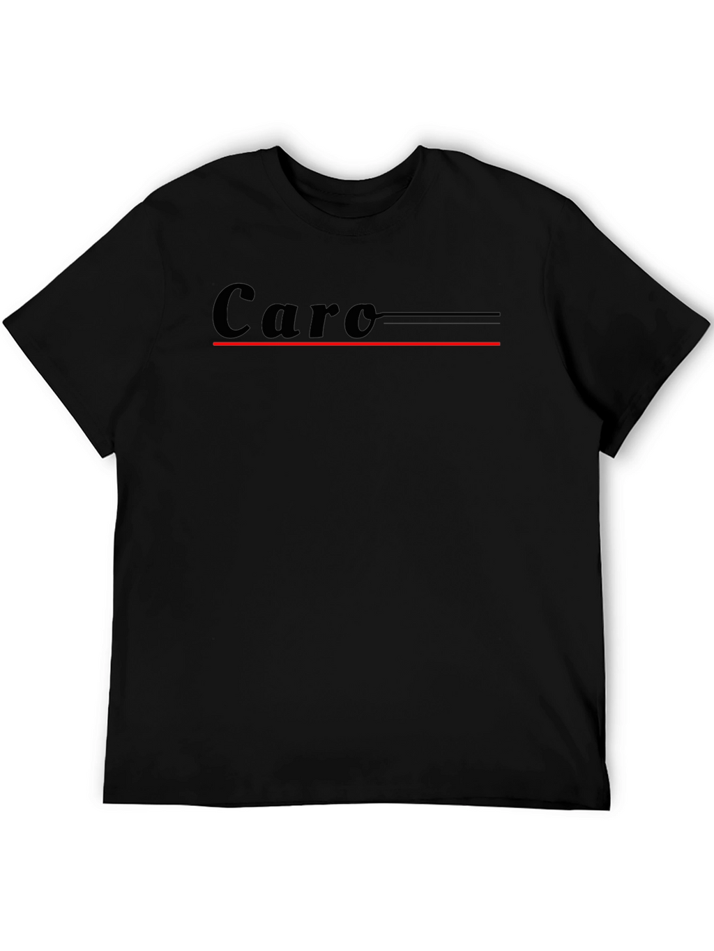 Stylish Black Caro Graphic Tee for Men