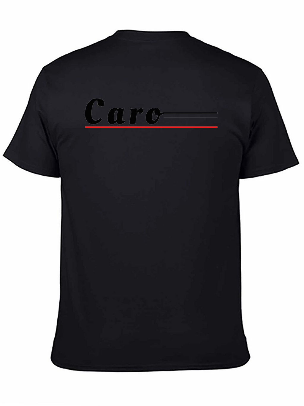 Stylish Black Caro Graphic Tee for Men