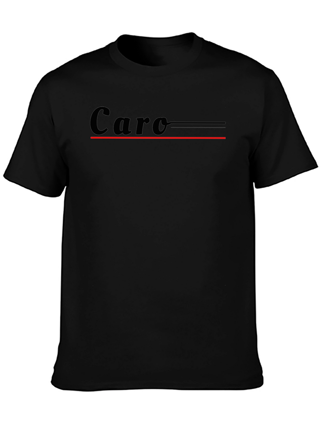 Stylish Black Caro Graphic Tee for Men