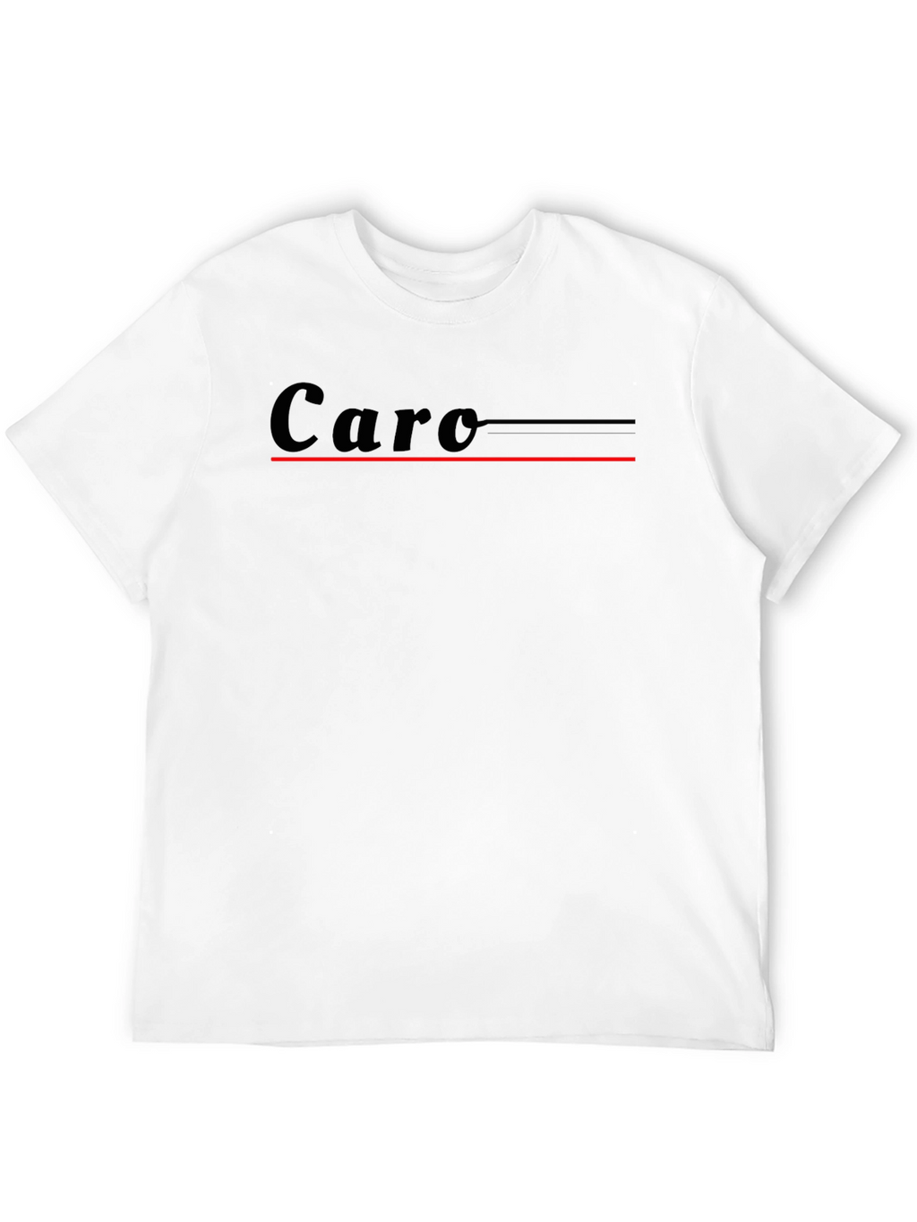 Stylish Black Caro Graphic Tee for Men