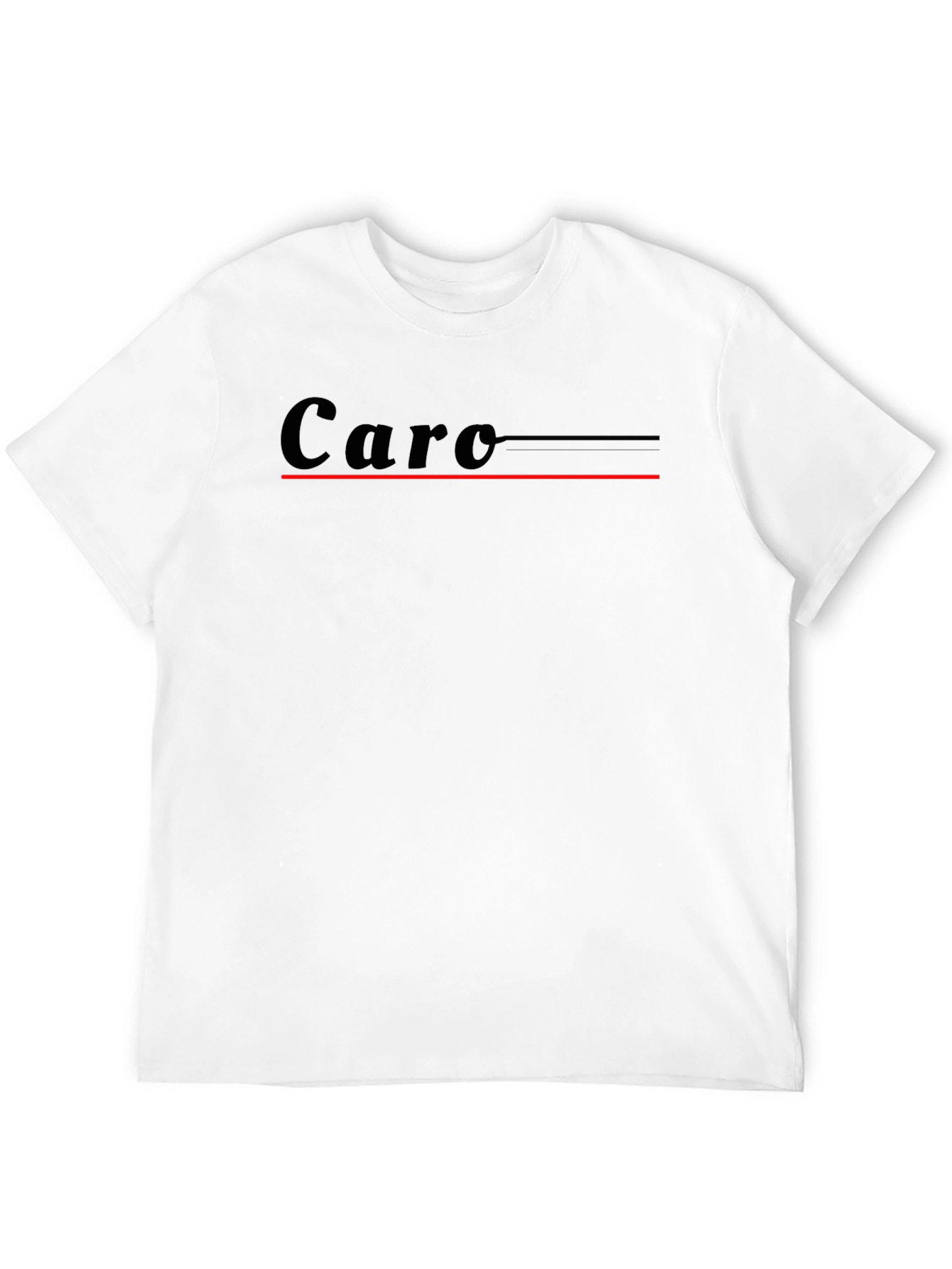 Stylish Black Caro Graphic Tee for Men