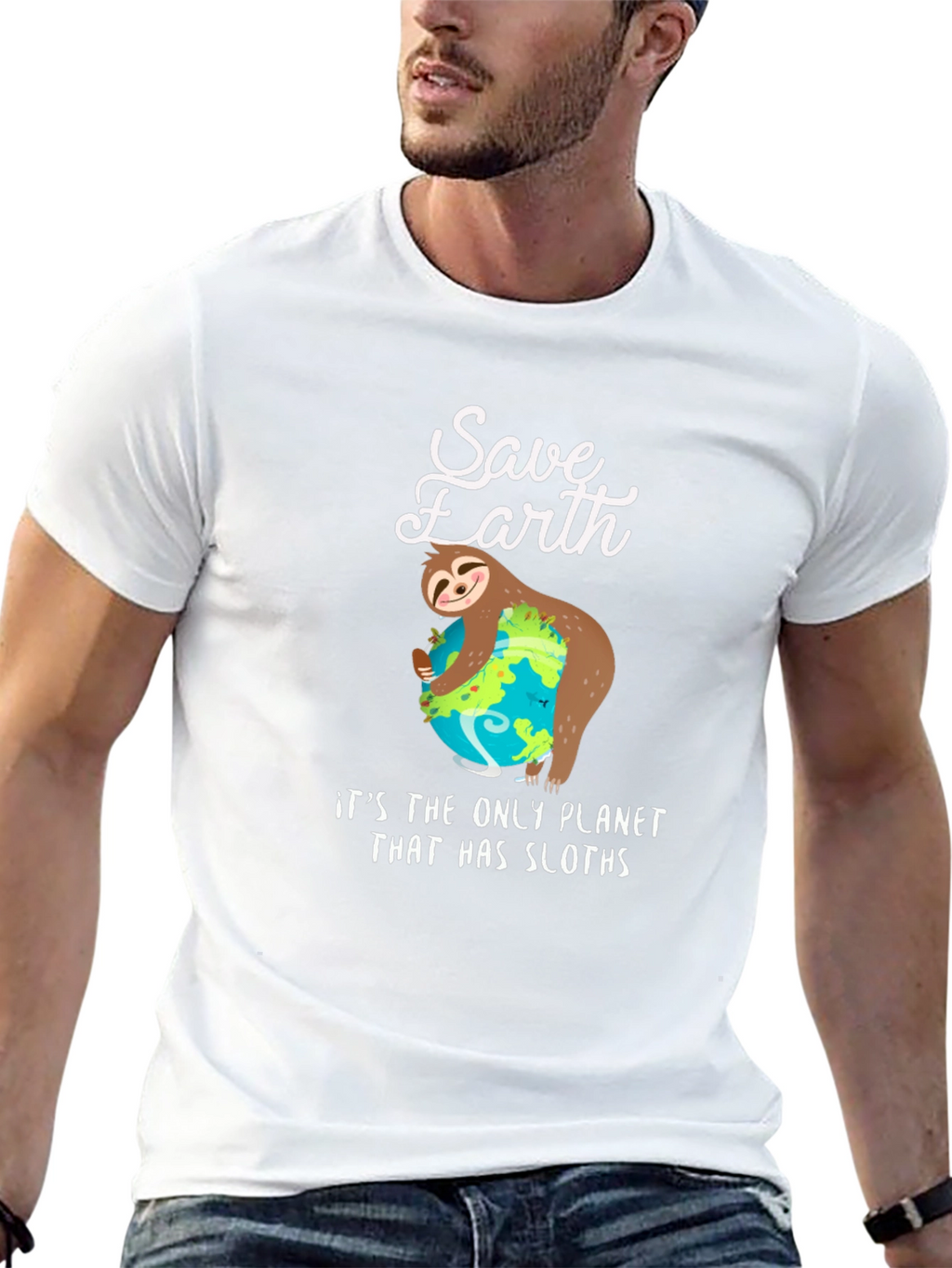 Save Earth Sloth Graphic Tee