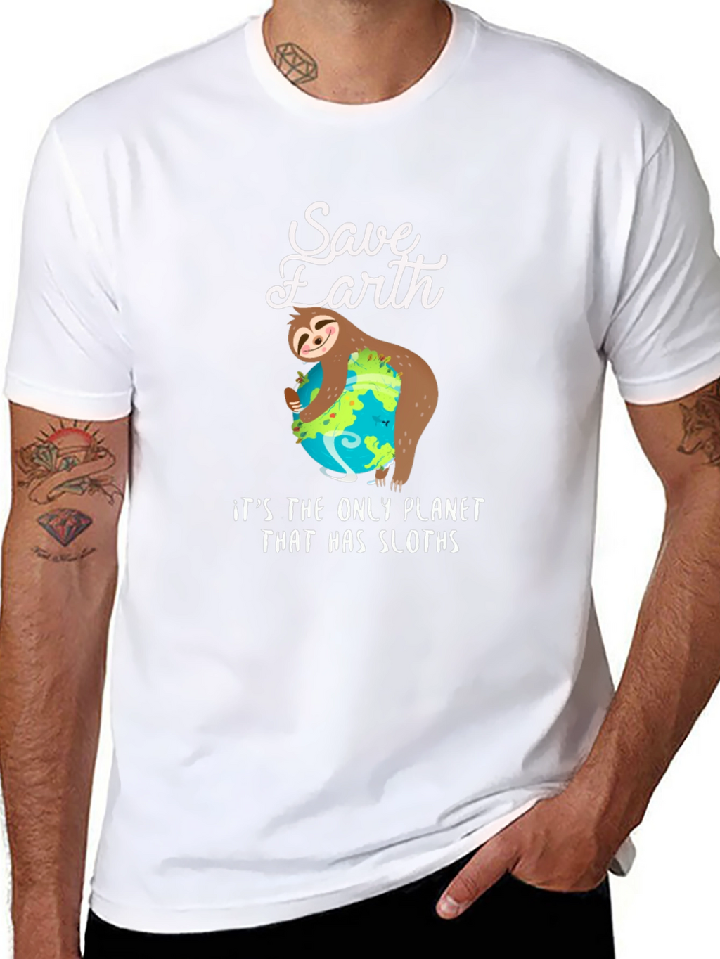 Save Earth Sloth Graphic Tee