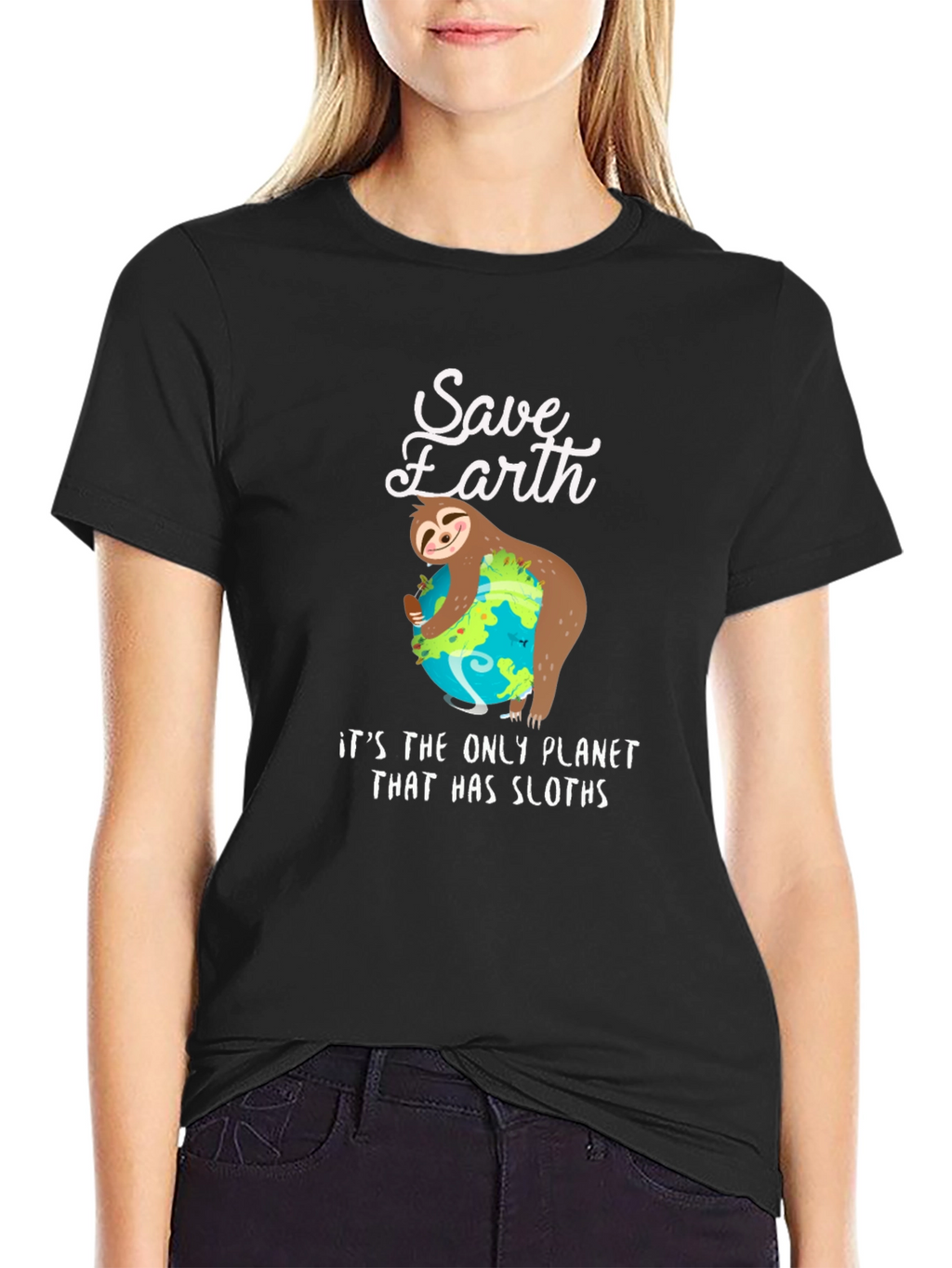 Save Earth Sloth Graphic Tee