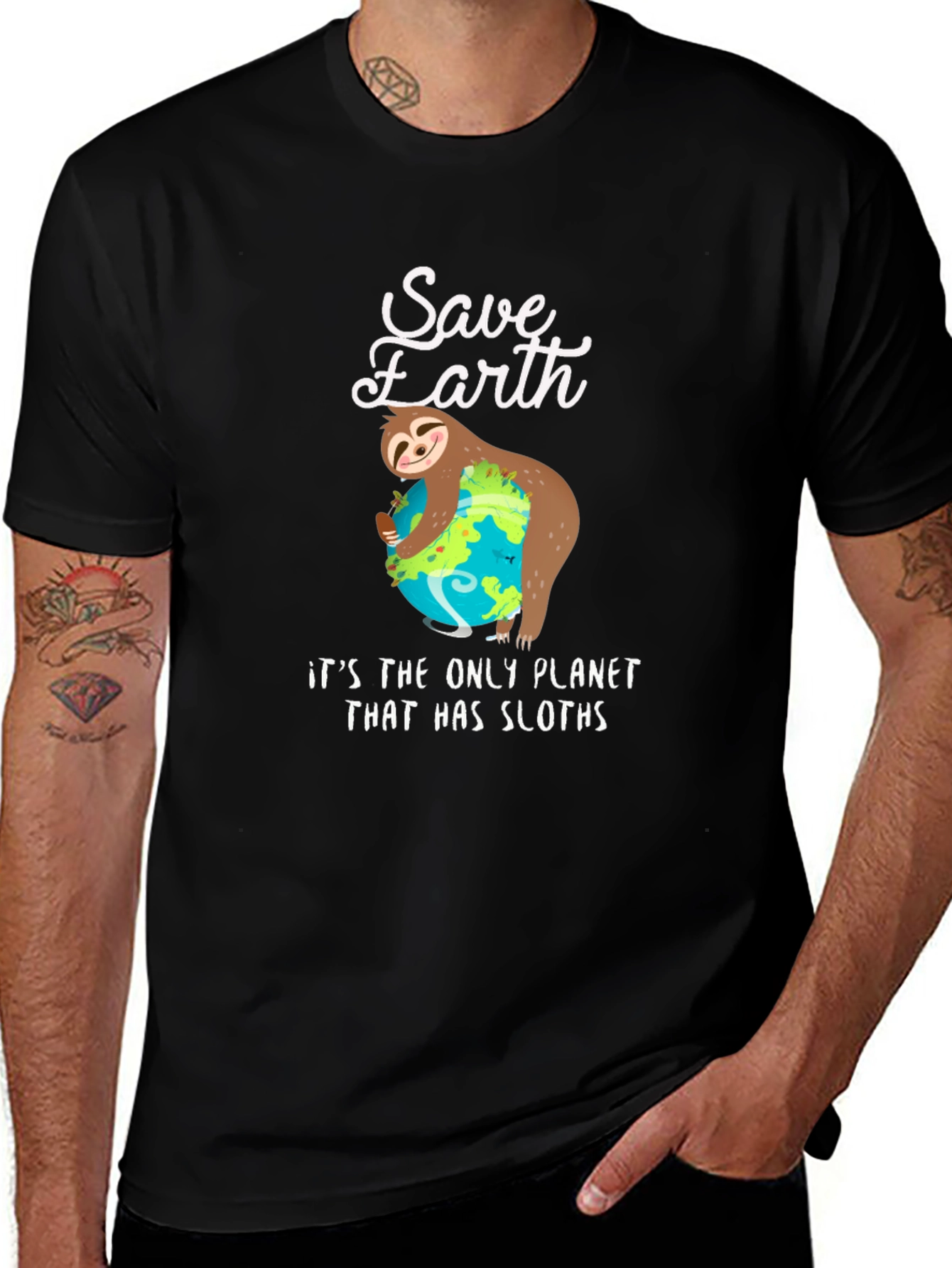 Save Earth Sloth Graphic Tee