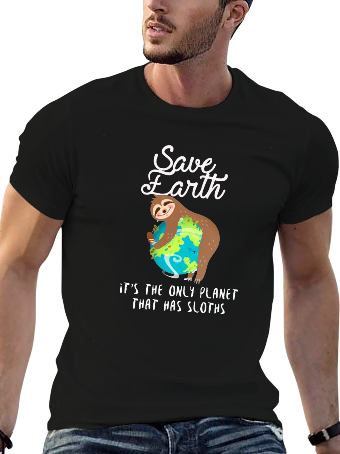 Save Earth Sloth Graphic Tee